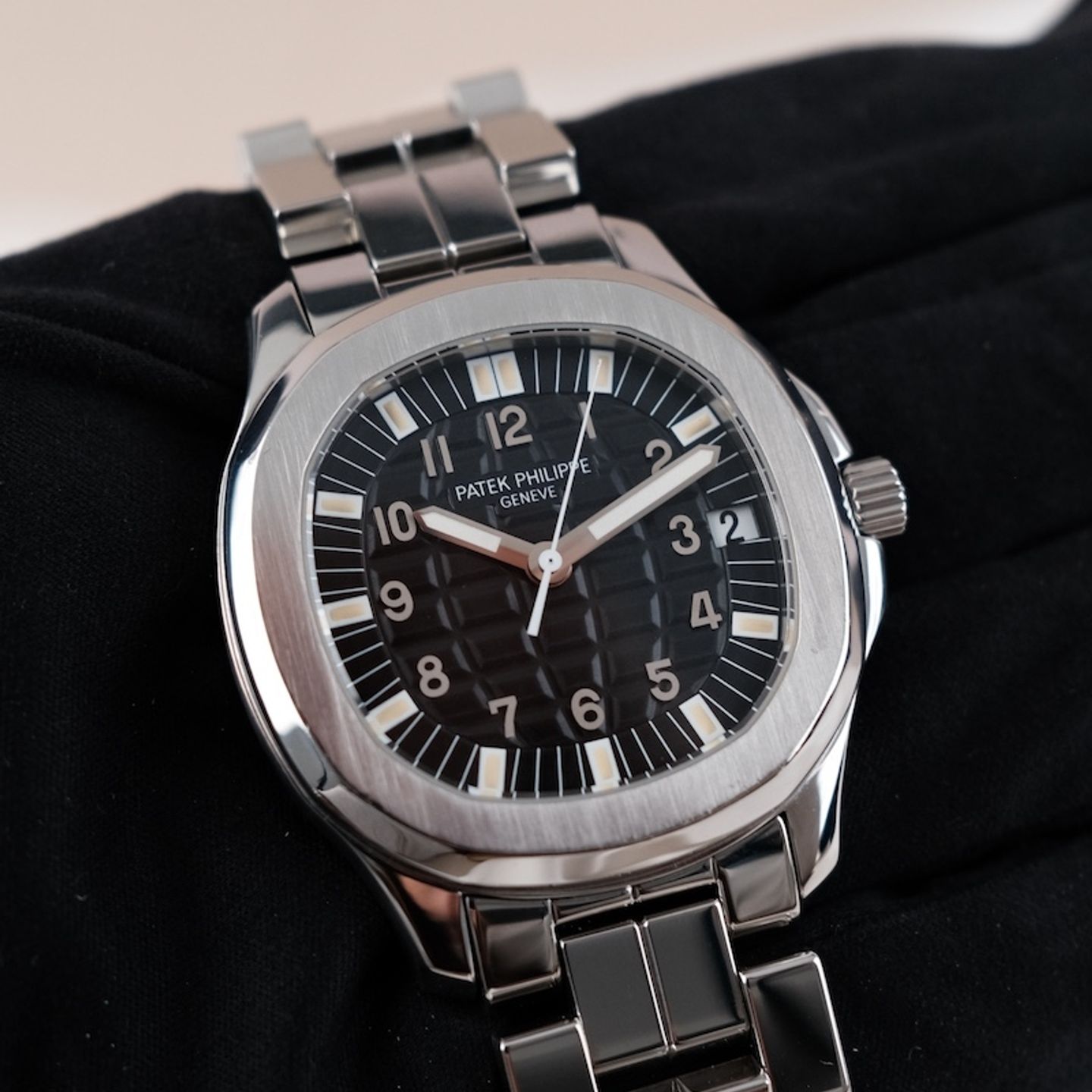 Patek Philippe Aquanaut 5065/1A-001 (1999) - Zwart wijzerplaat 39mm Staal (1/8)