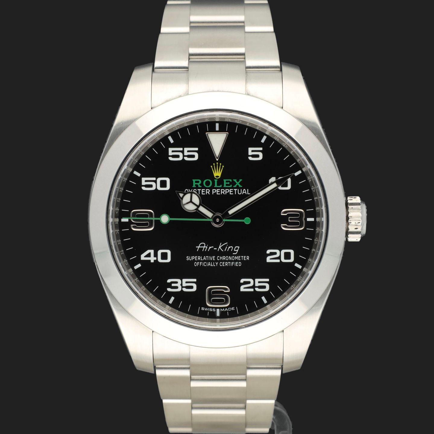 Rolex Air-King 116900 (2017) - Zwart wijzerplaat 40mm Staal (3/8)