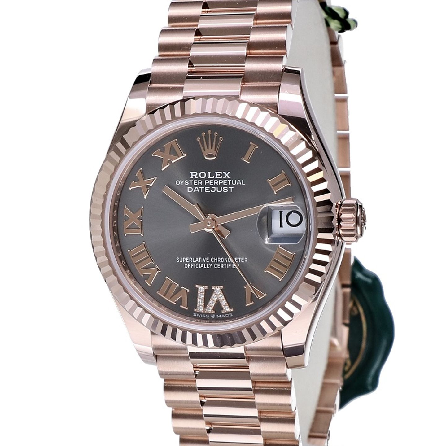 Rolex Datejust 31 278275 (2022) - Grey dial 31 mm Rose Gold case (4/8)