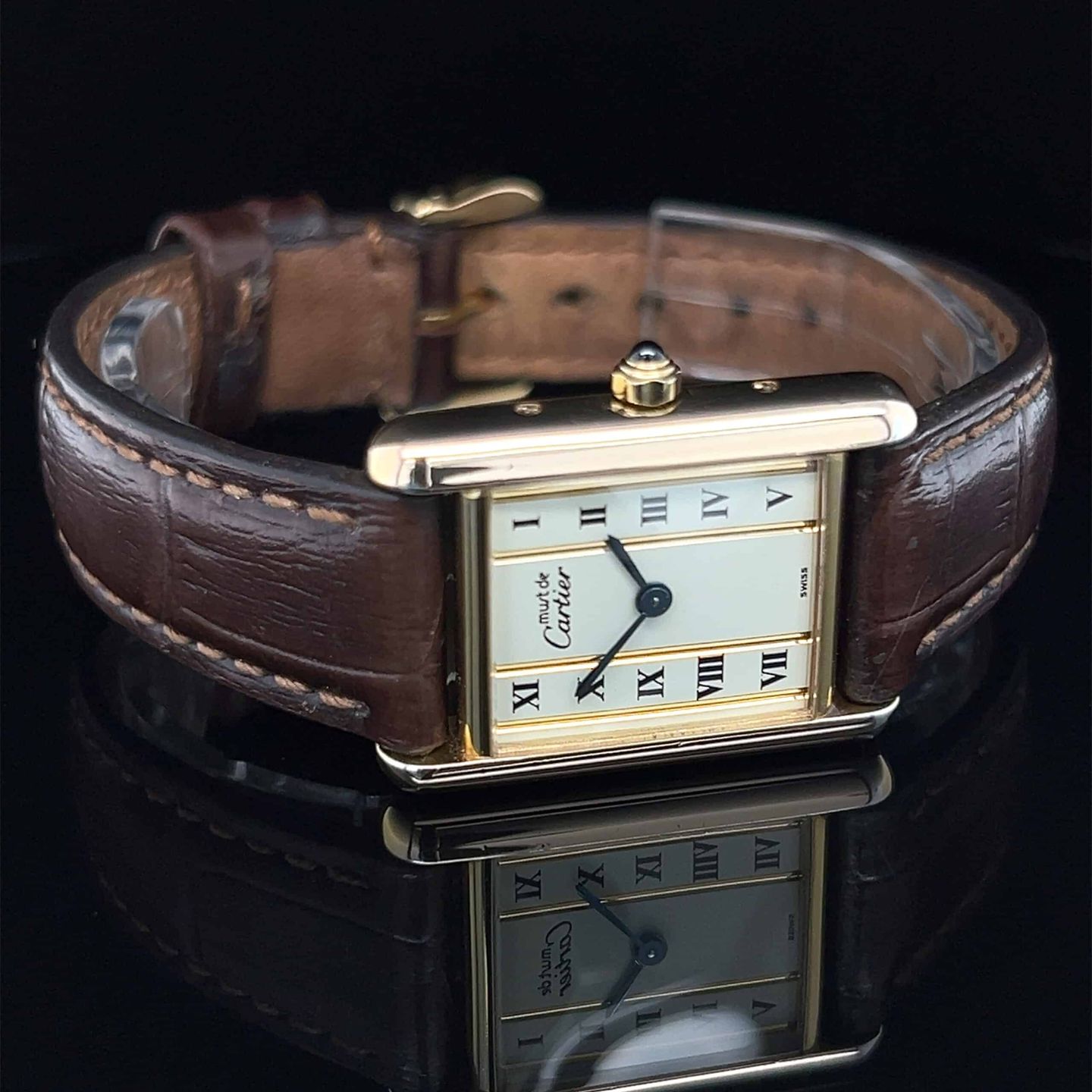 Cartier Tank Vermeil 1613 (Unknown (random serial)) - 20 mm Silver case (8/8)