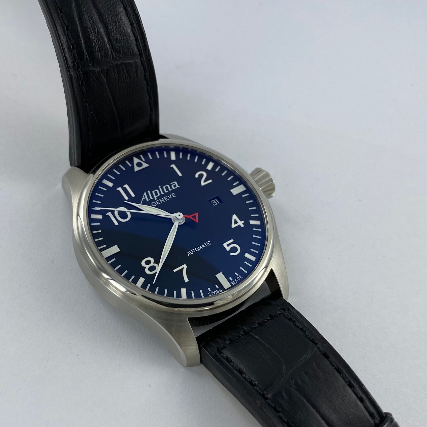 Alpina Startimer - (Unknown (random serial)) - Black dial 44 mm Steel case (4/8)