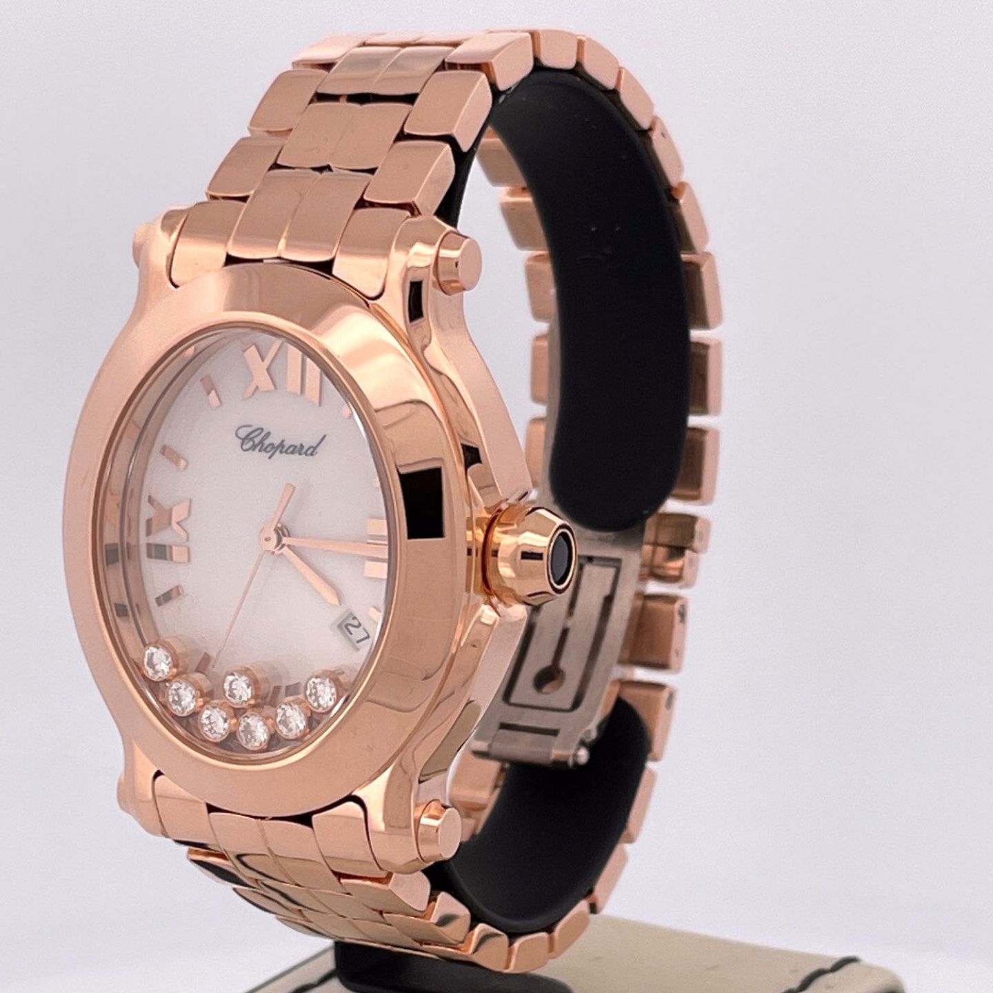 Chopard Happy Sport 275350-5002 (2019) - White dial 33 mm Rose Gold case (2/5)