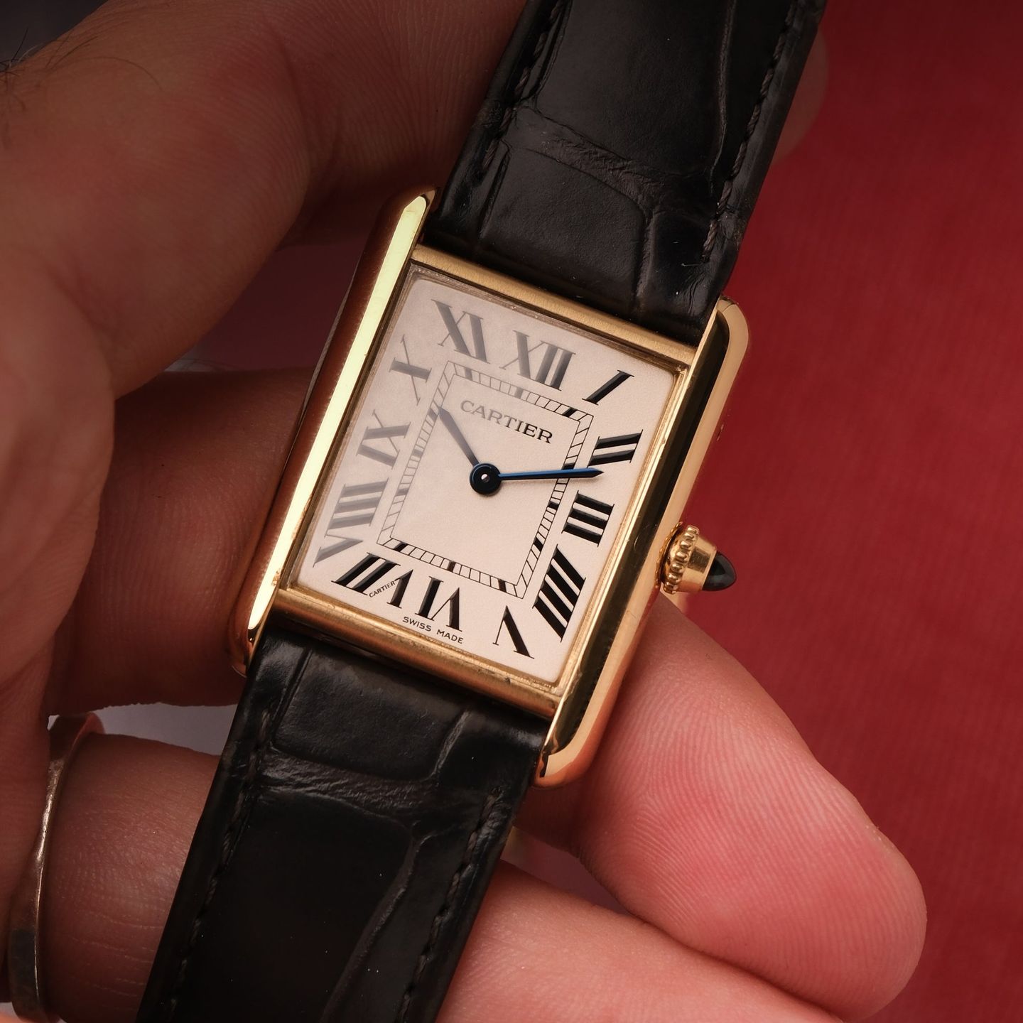 Cartier Tank Louis Cartier WGTA0067 (1917) - White dial 34 mm Yellow Gold case (1/7)