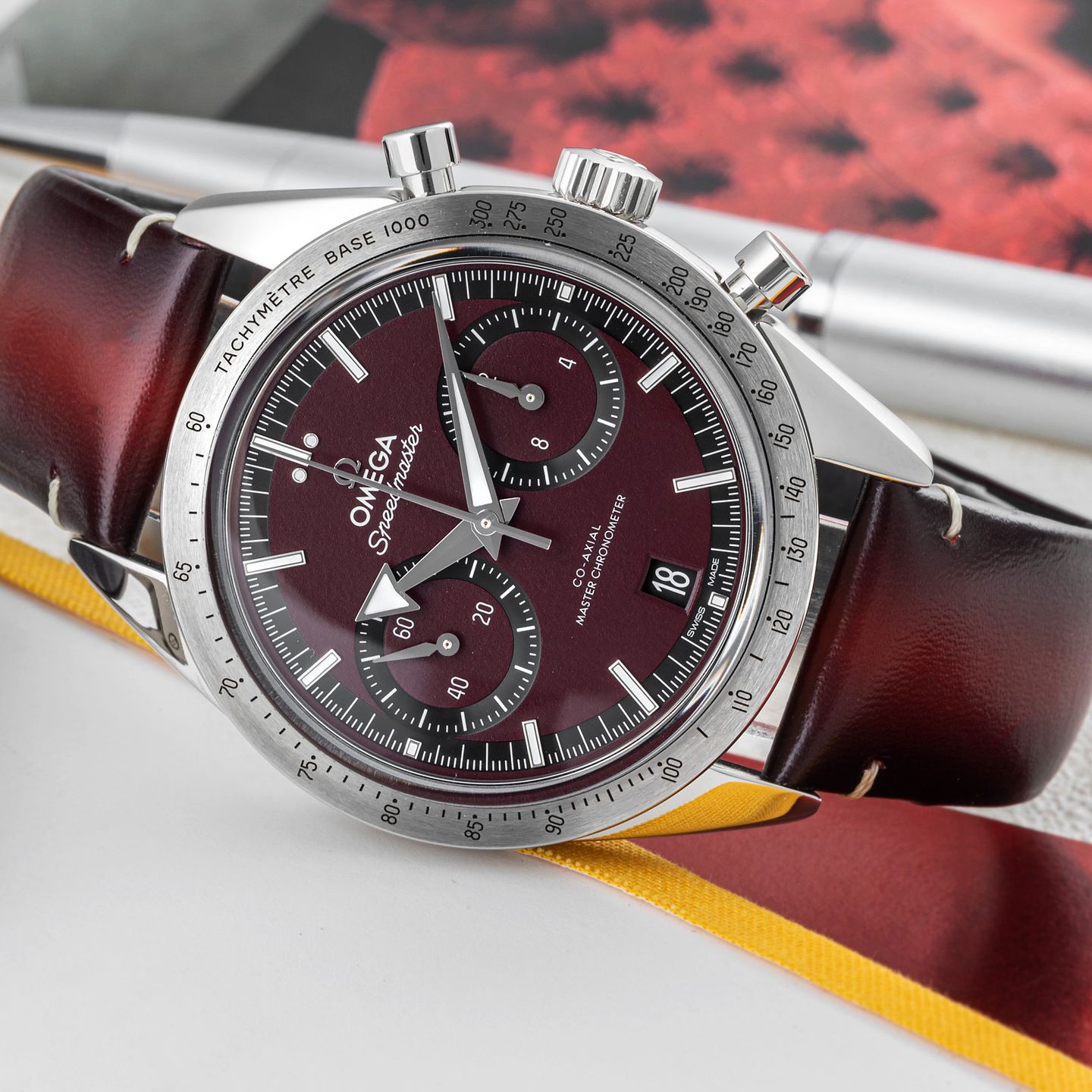 Omega Speedmaster '57 332.12.41.51.11.001 (Onbekend (willekeurig serienummer)) - Rood wijzerplaat 41mm Staal (1/8)