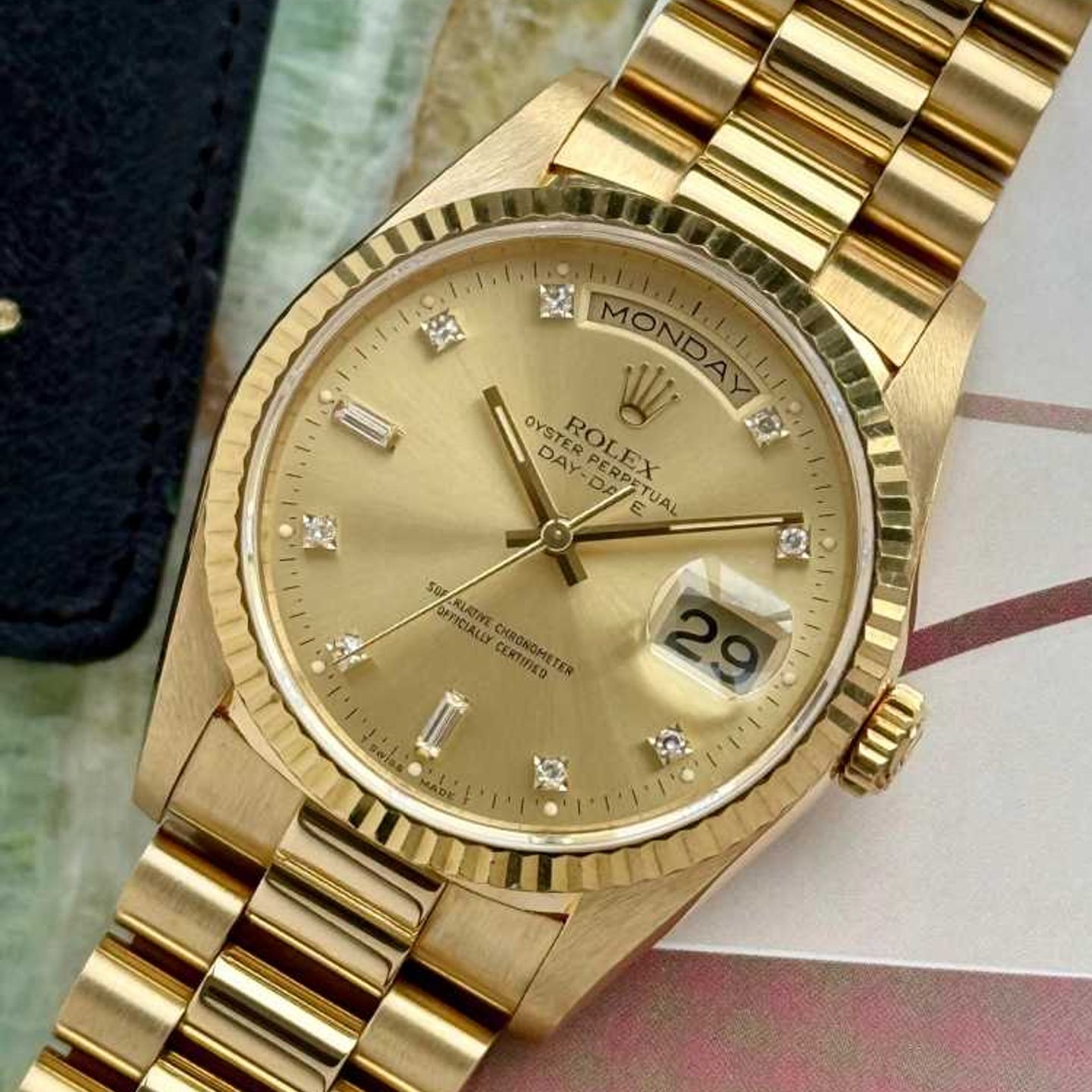 Rolex Day-Date 36 18238 (1989) - Gold dial 36 mm Yellow Gold case (5/8)