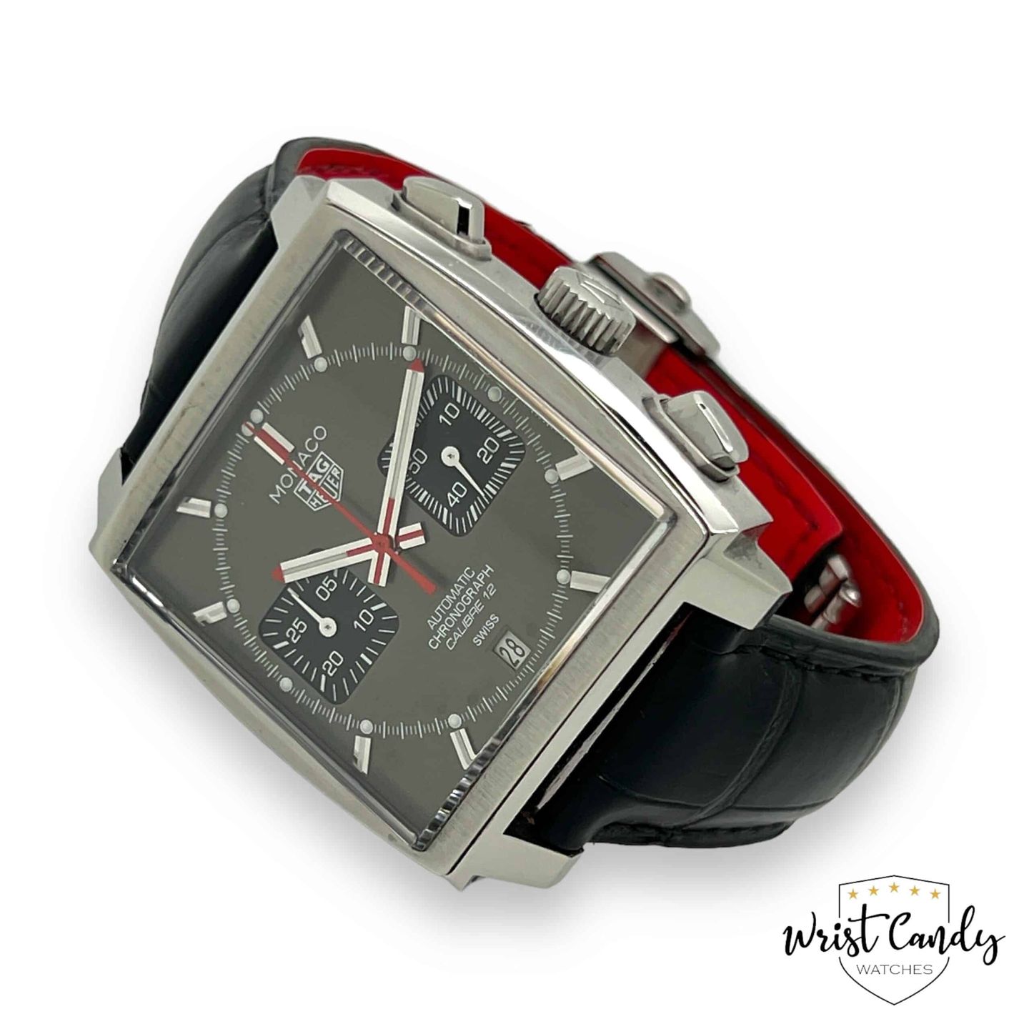 TAG Heuer Monaco Calibre 12 CAW211J.FC6476 (2020) - Grijs wijzerplaat 39mm Staal (5/8)