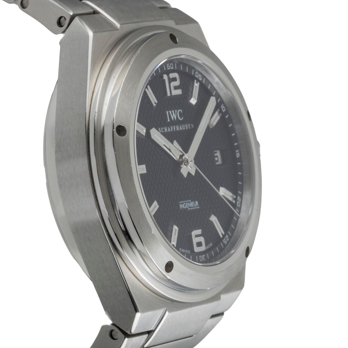 IWC Ingenieur Automatic IW322701 (Onbekend (willekeurig serienummer)) - Zwart wijzerplaat 43mm Staal (7/8)