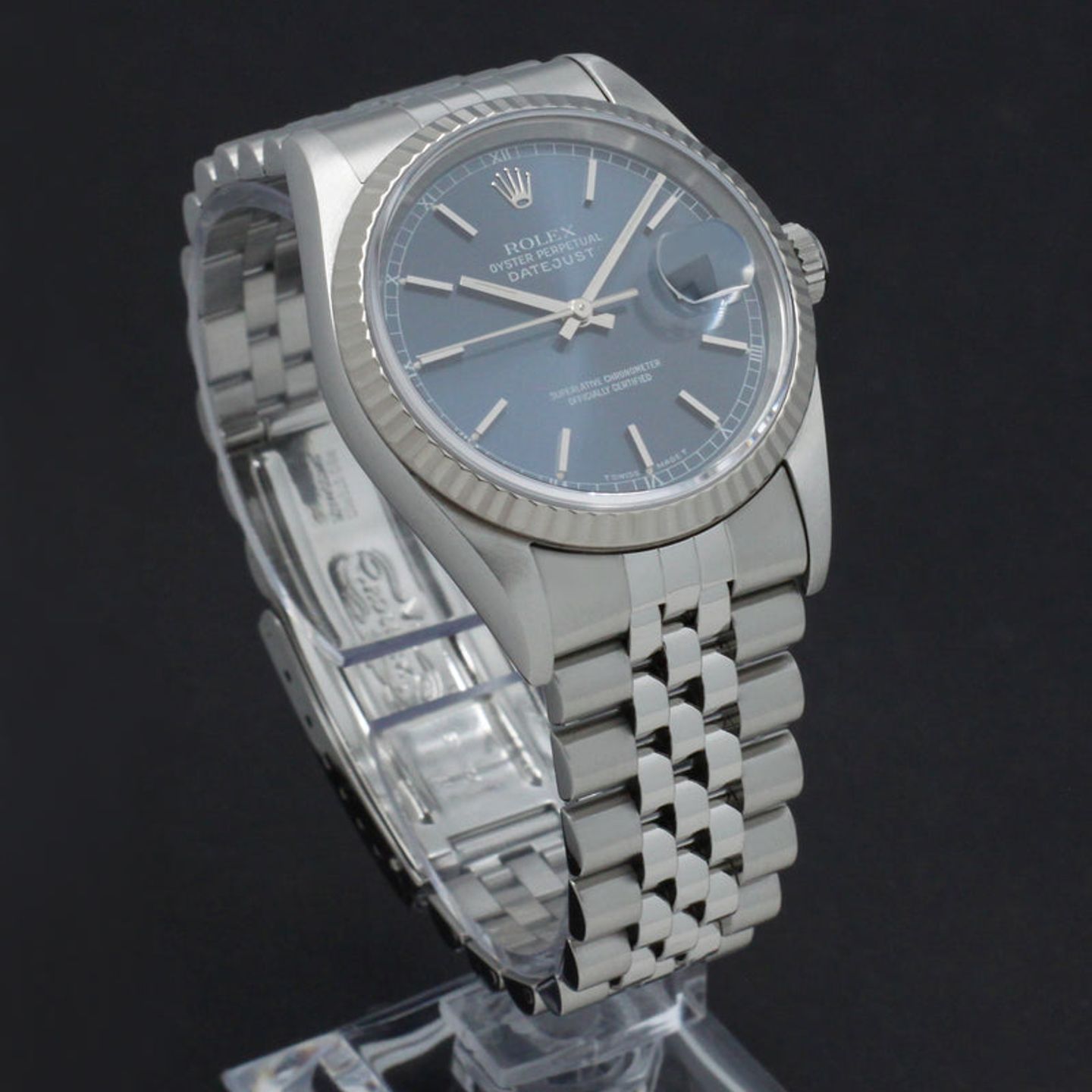 Rolex Datejust 36 16234 (1995) - Blauw wijzerplaat 36mm Staal (3/7)