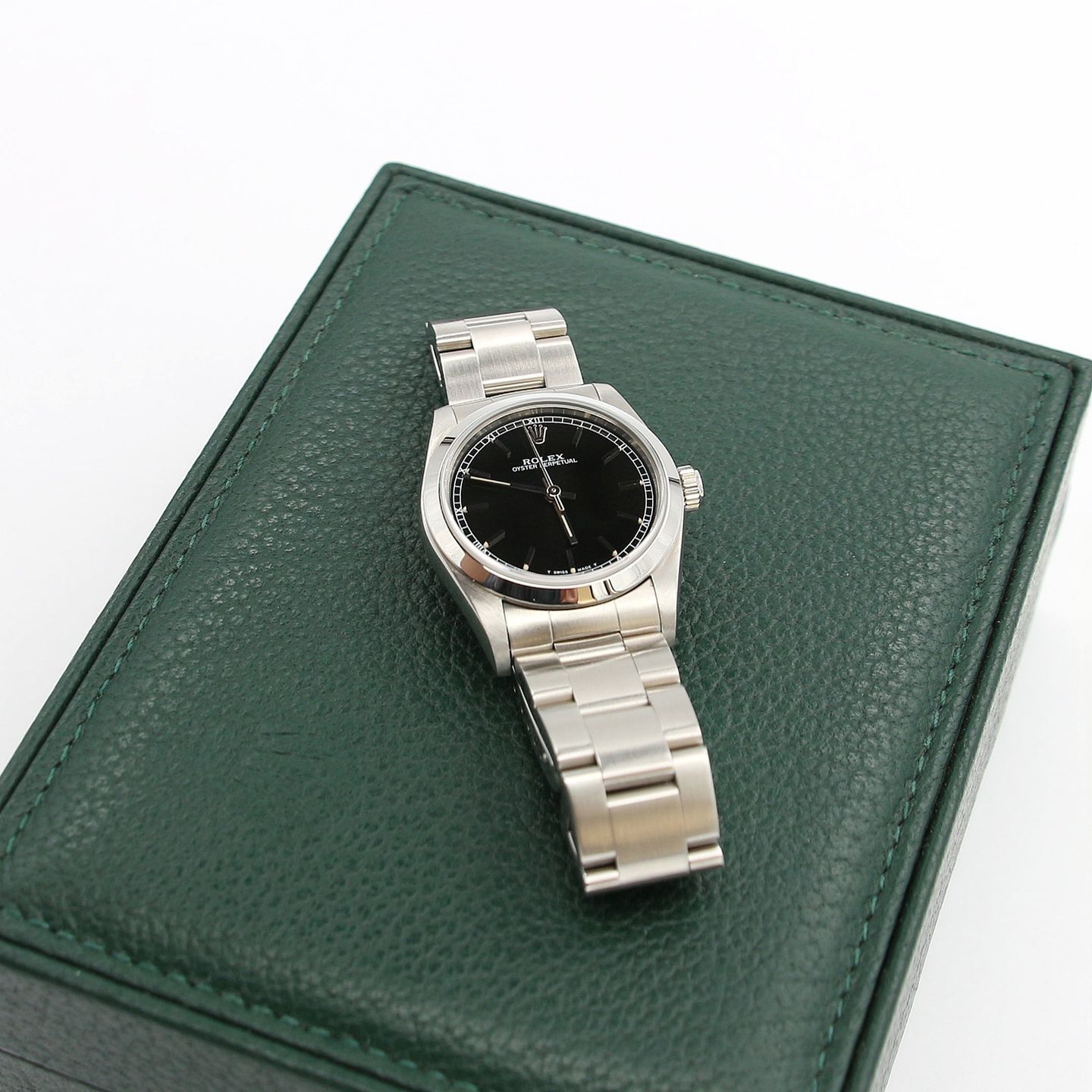 Rolex Oyster Perpetual 31 67480 (Unknown (random serial)) - Black dial 31 mm Steel case (4/8)