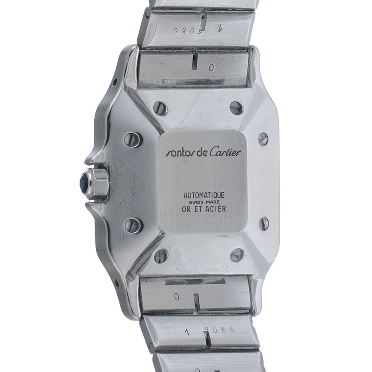 Cartier Santos 2961 (1987) - Wit wijzerplaat 29mm Goud/Staal (6/7)