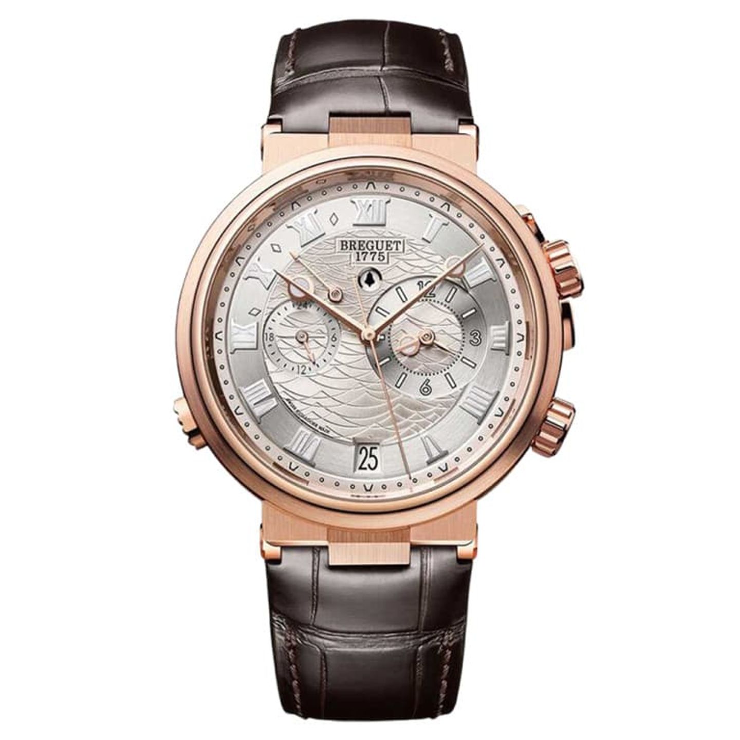 Breguet Marine 5547BR/12/9ZU (2022) - Zilver wijzerplaat 40mm Roségoud (1/1)