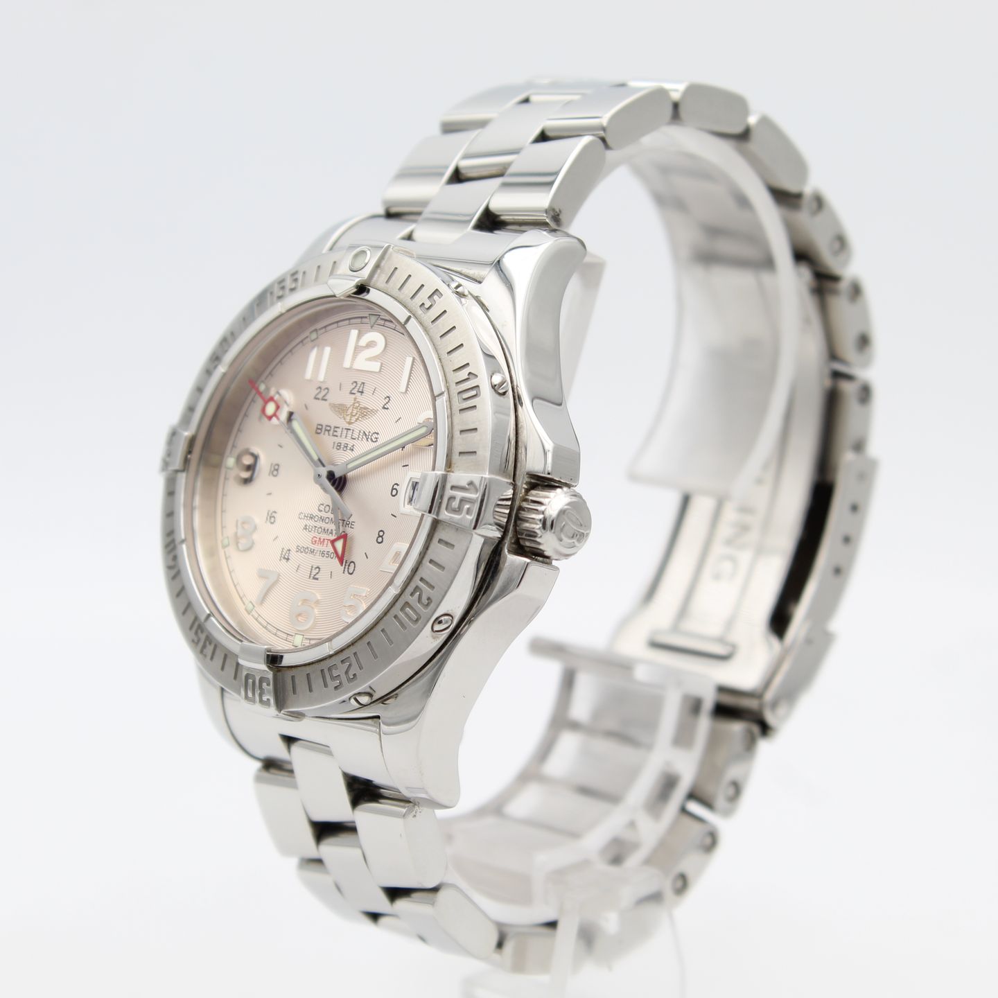 Breitling Colt GMT A32350 (Onbekend (willekeurig serienummer)) - Zilver wijzerplaat 40mm Staal (3/8)