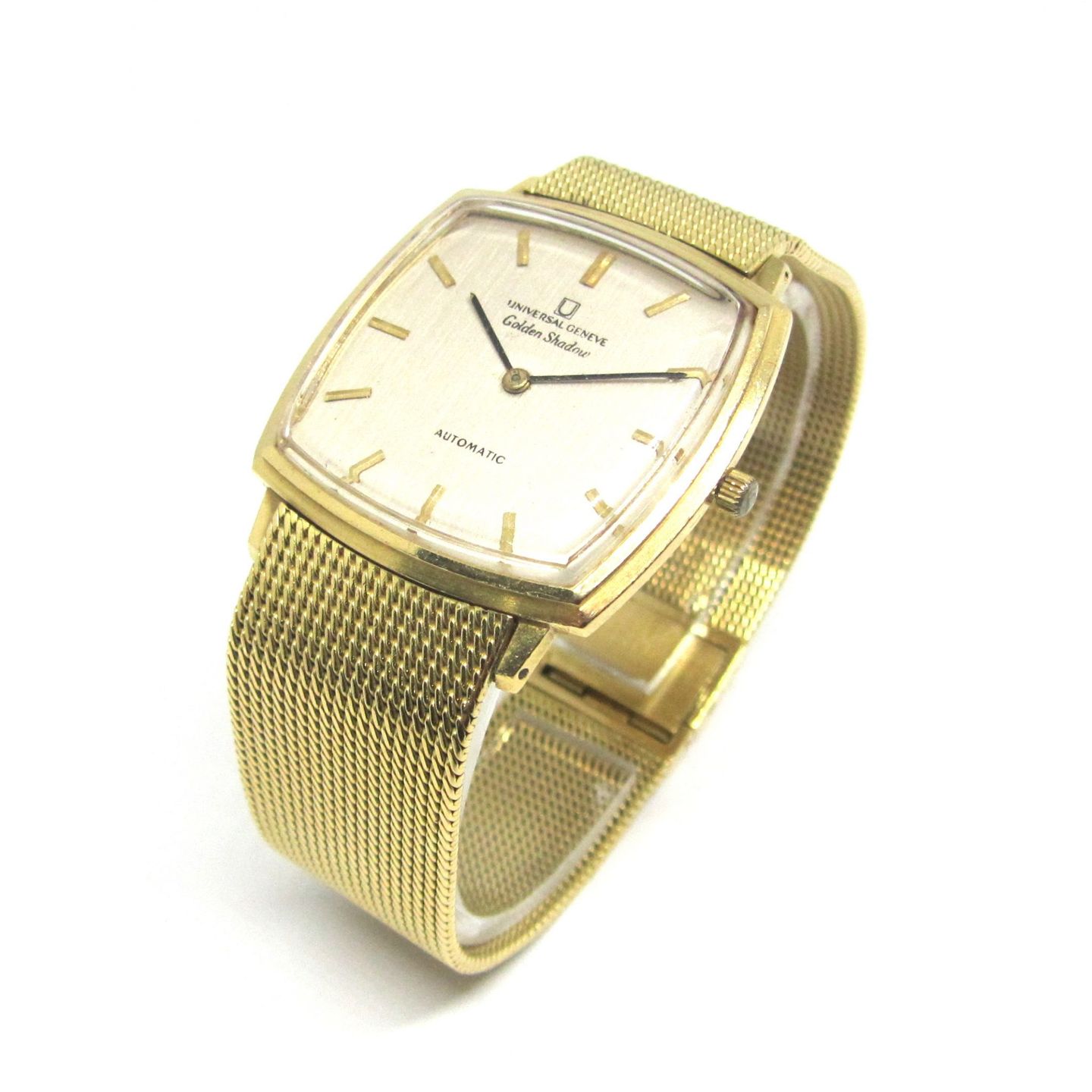 Universal Genève Shadow 166100/02 (Unknown (random serial)) - Grey dial 26 mm Yellow Gold case (5/6)