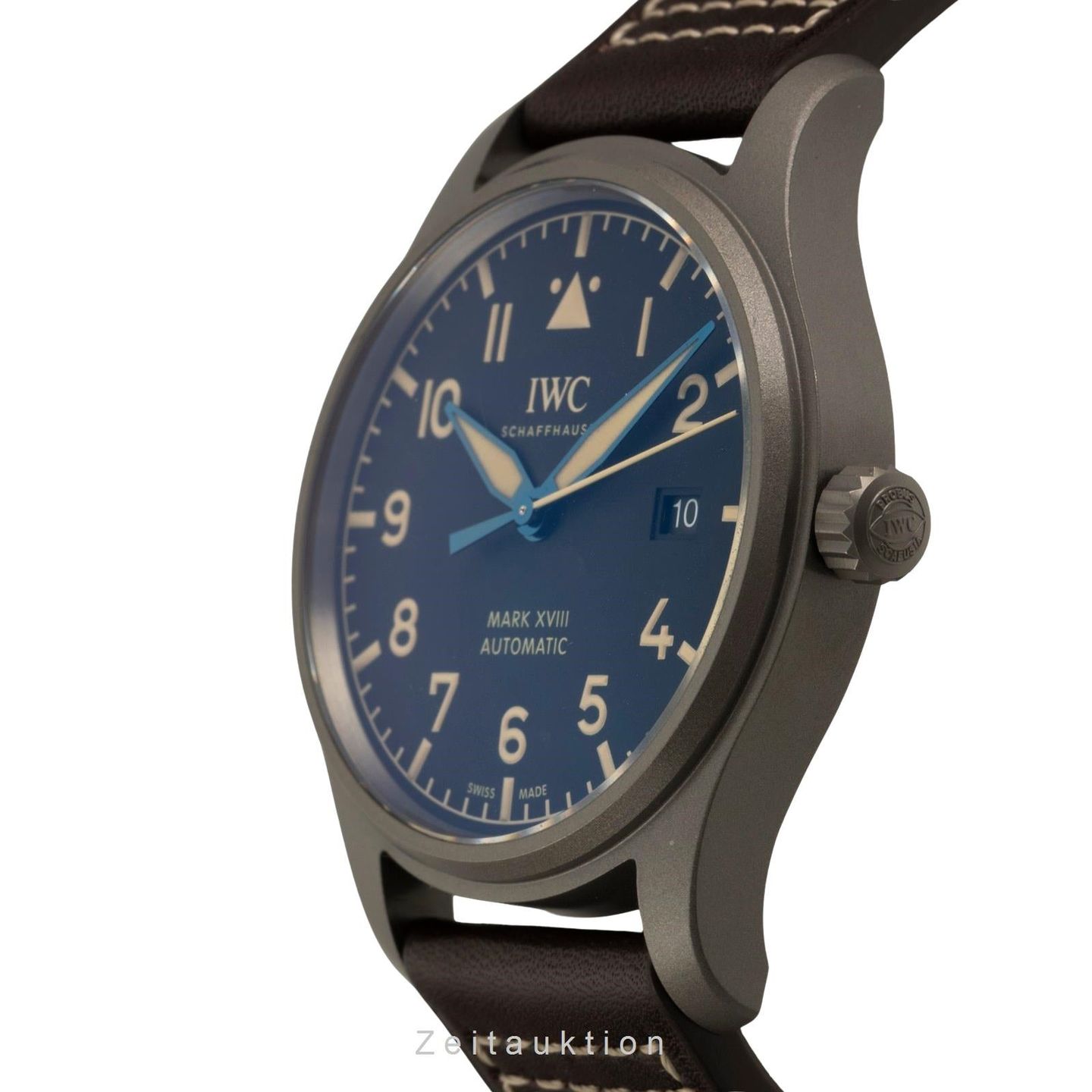 IWC Pilot Mark IW327006 (Onbekend (willekeurig serienummer)) - Zwart wijzerplaat 40mm Titanium (5/8)