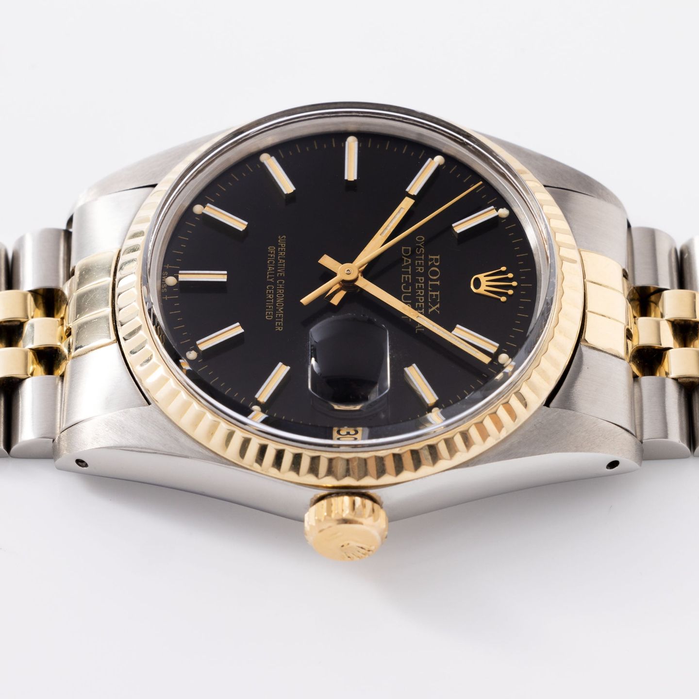 Rolex Datejust 36 16013 (1981) - Black dial 36 mm Gold/Steel case (6/8)