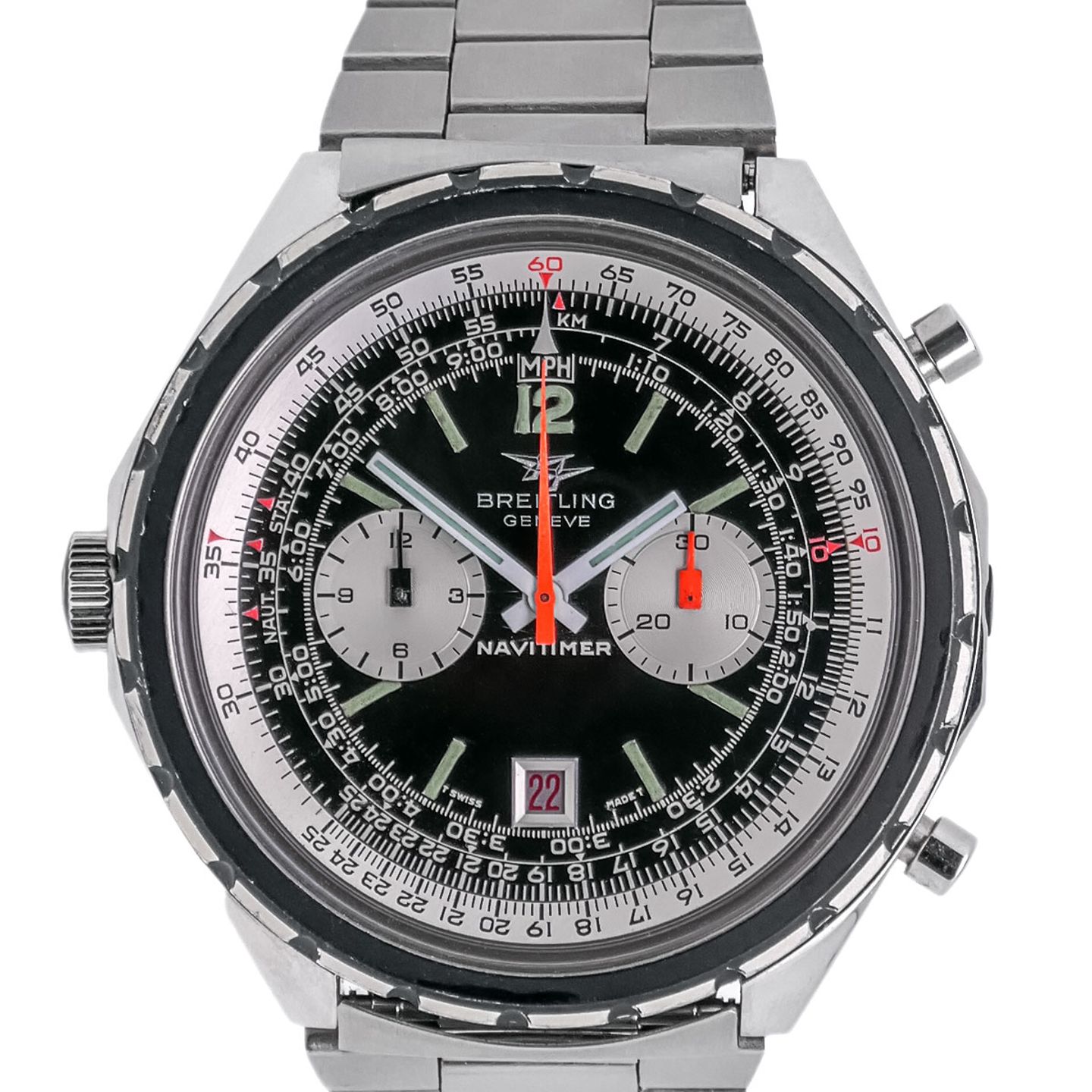 Breitling Chrono-Matic 1806 (1977) - Black dial 49 mm Steel case (1/7)