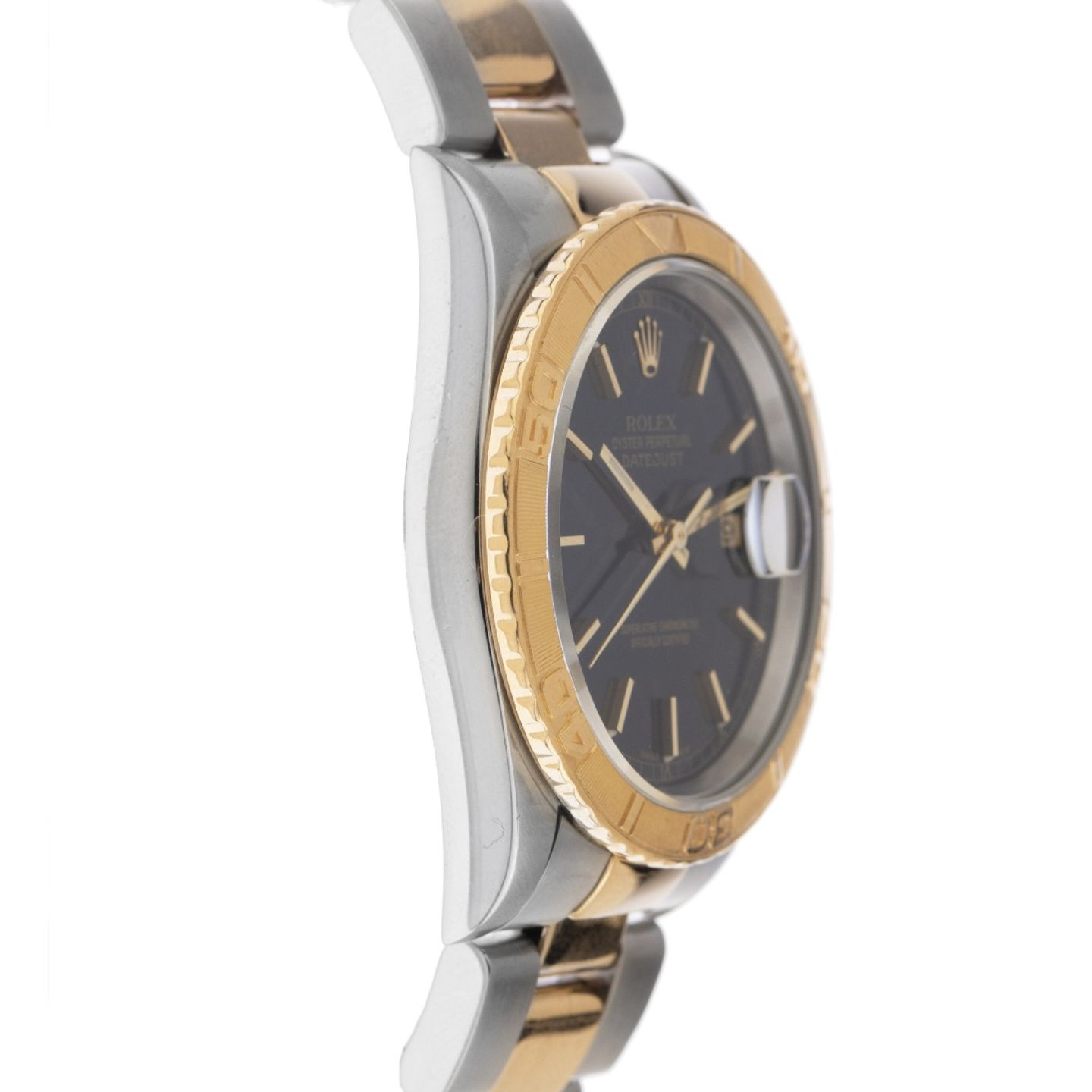 Rolex Datejust Turn-O-Graph 16263 (2002) - Black dial 36 mm Gold/Steel case (5/8)