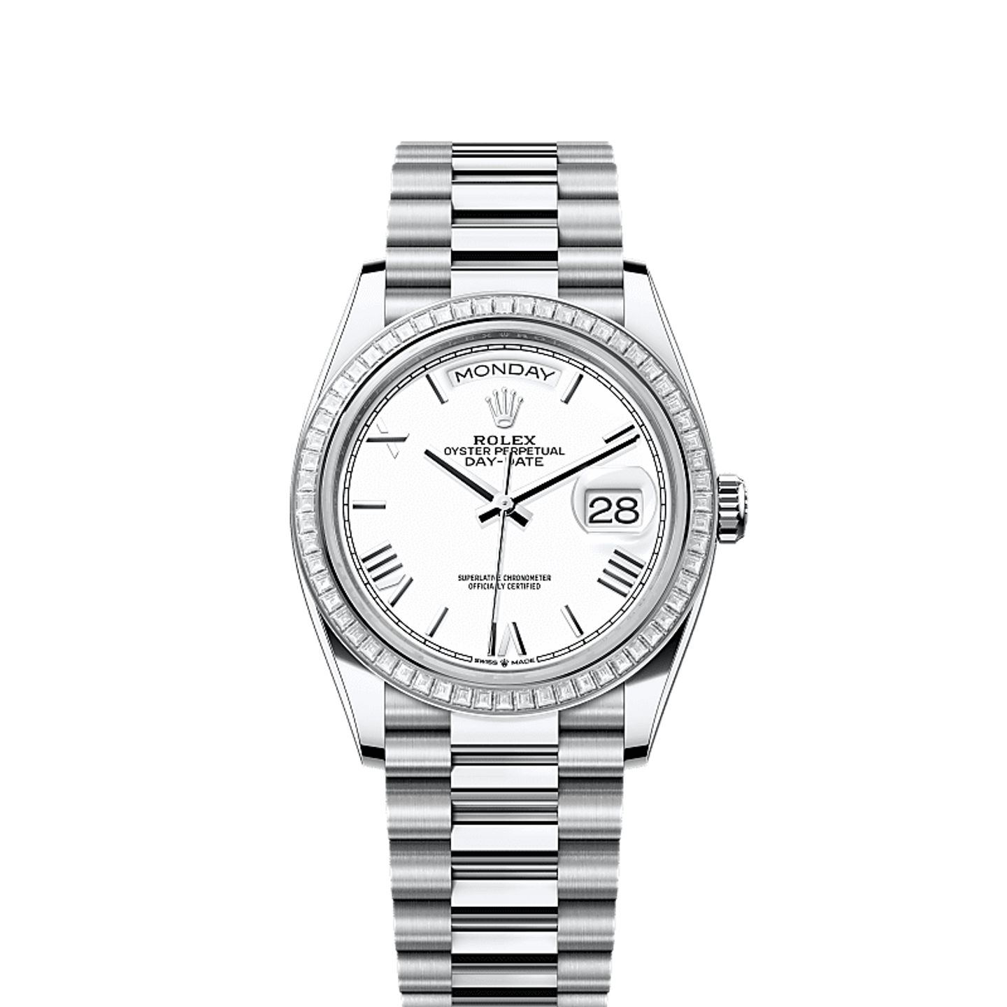 Rolex Day-Date 36 128396TBR (2025) - Wit wijzerplaat 36mm Platina (1/1)