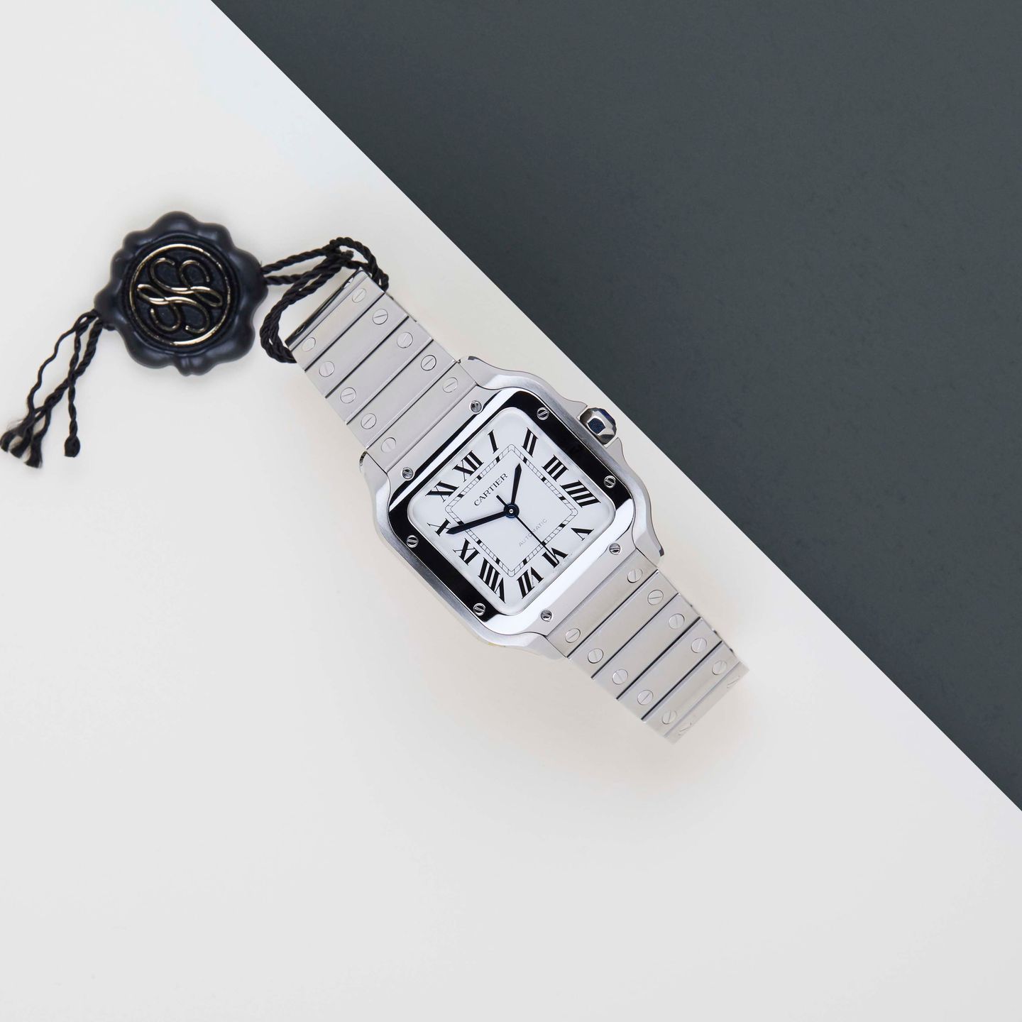 Cartier Santos WSSA0029 (2025) - Silver dial 35 mm Steel case (2/8)