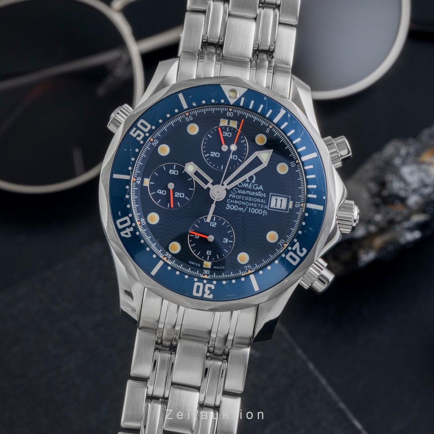 Omega Seamaster Diver 300 M 2599.80.00 (Onbekend (willekeurig serienummer)) - Blauw wijzerplaat 42mm Staal (1/8)
