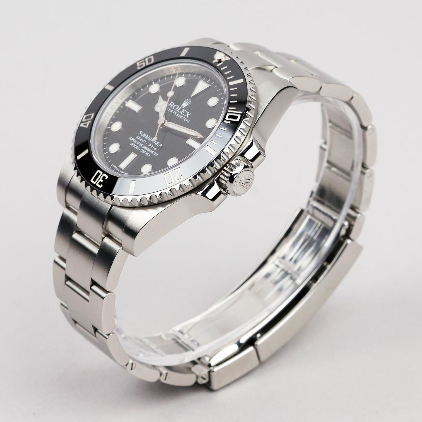 Rolex Submariner No Date 114060 (2019) - Zwart wijzerplaat 40mm Staal (3/6)
