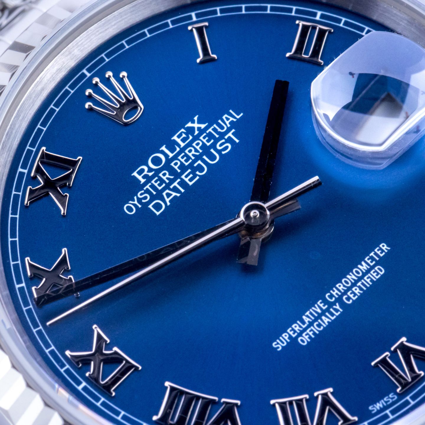 Rolex Datejust 36 16234 (1996) - Blue dial 36 mm Steel case (2/8)