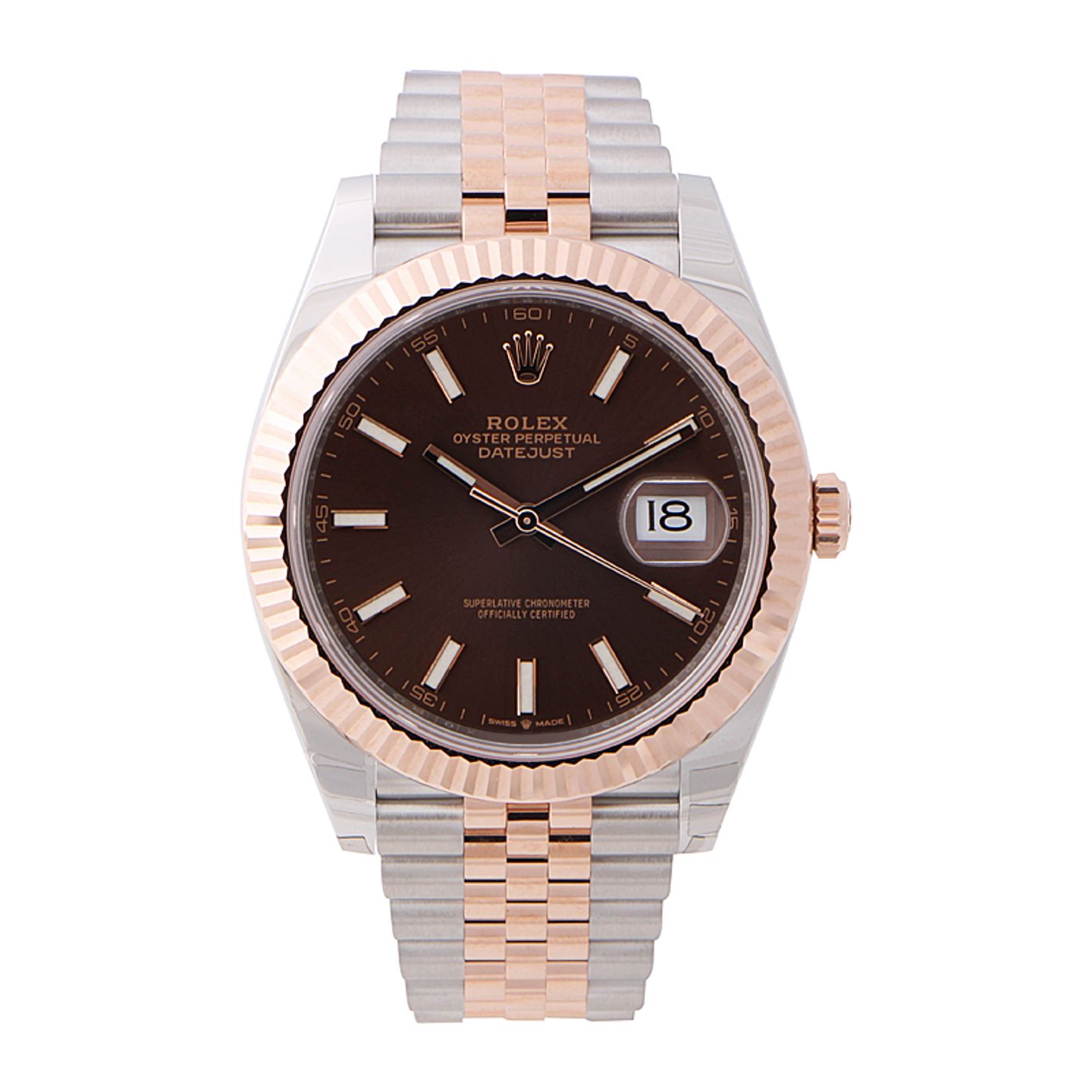 Rolex Datejust 41 126331 (2023) - Brown dial 41 mm Gold/Steel case (1/4)