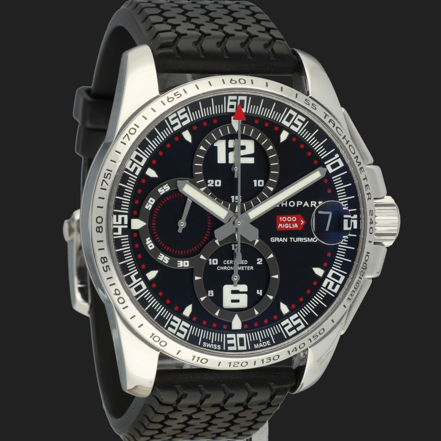 Chopard Mille Miglia 168459-3001 (Unknown (random serial)) - Black dial 44 mm Steel case (4/8)