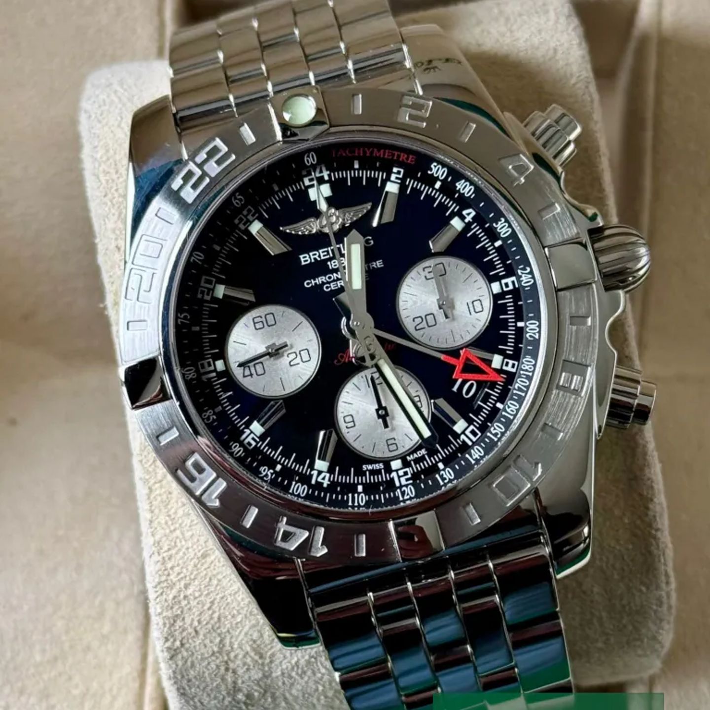 Breitling Chronomat 44 GMT AB042011/BB56 (2016) - Black dial 44 mm Steel case (1/7)
