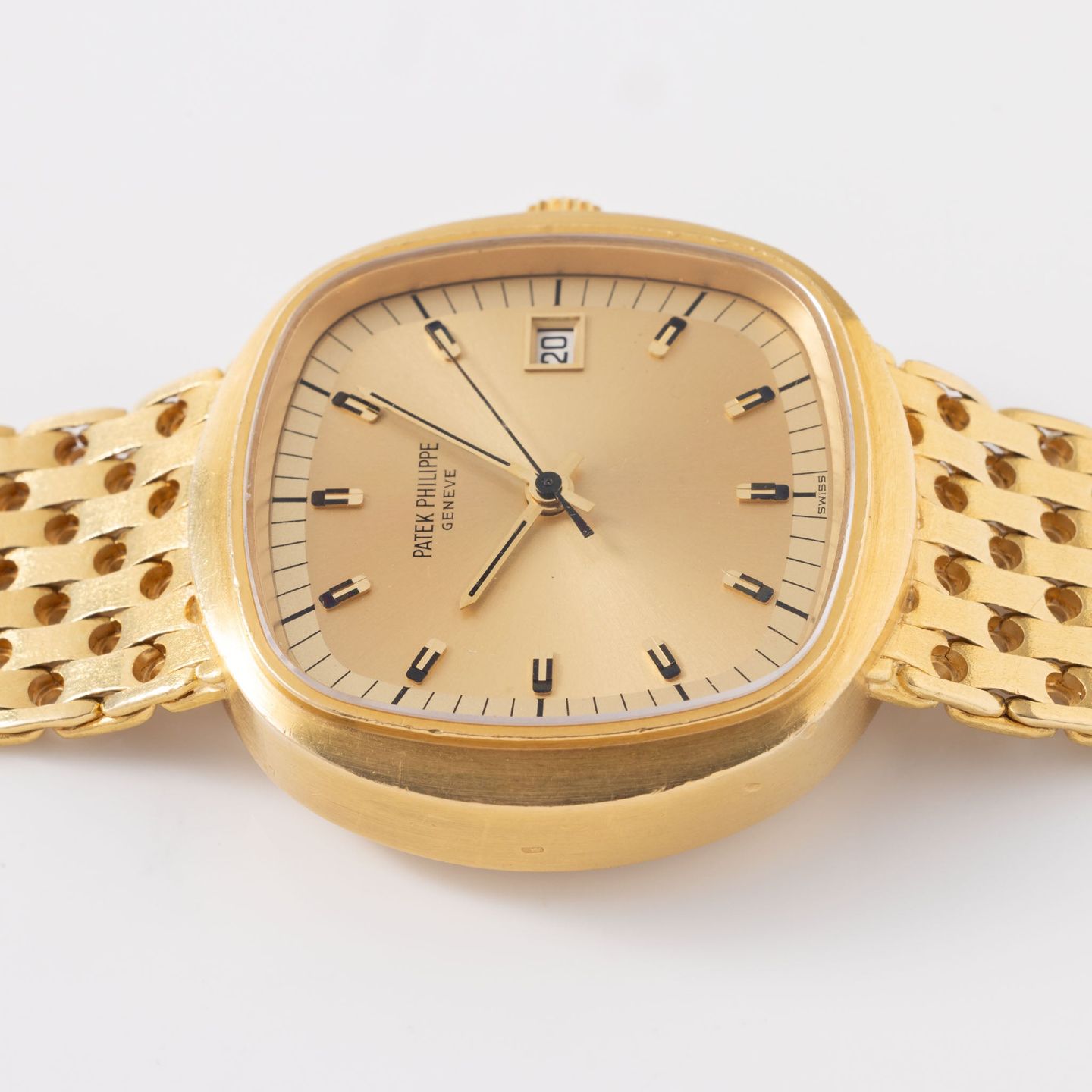 Patek Philippe Beta 21 3587-2 (1970) - Champagne wijzerplaat 43mm Geelgoud (8/8)