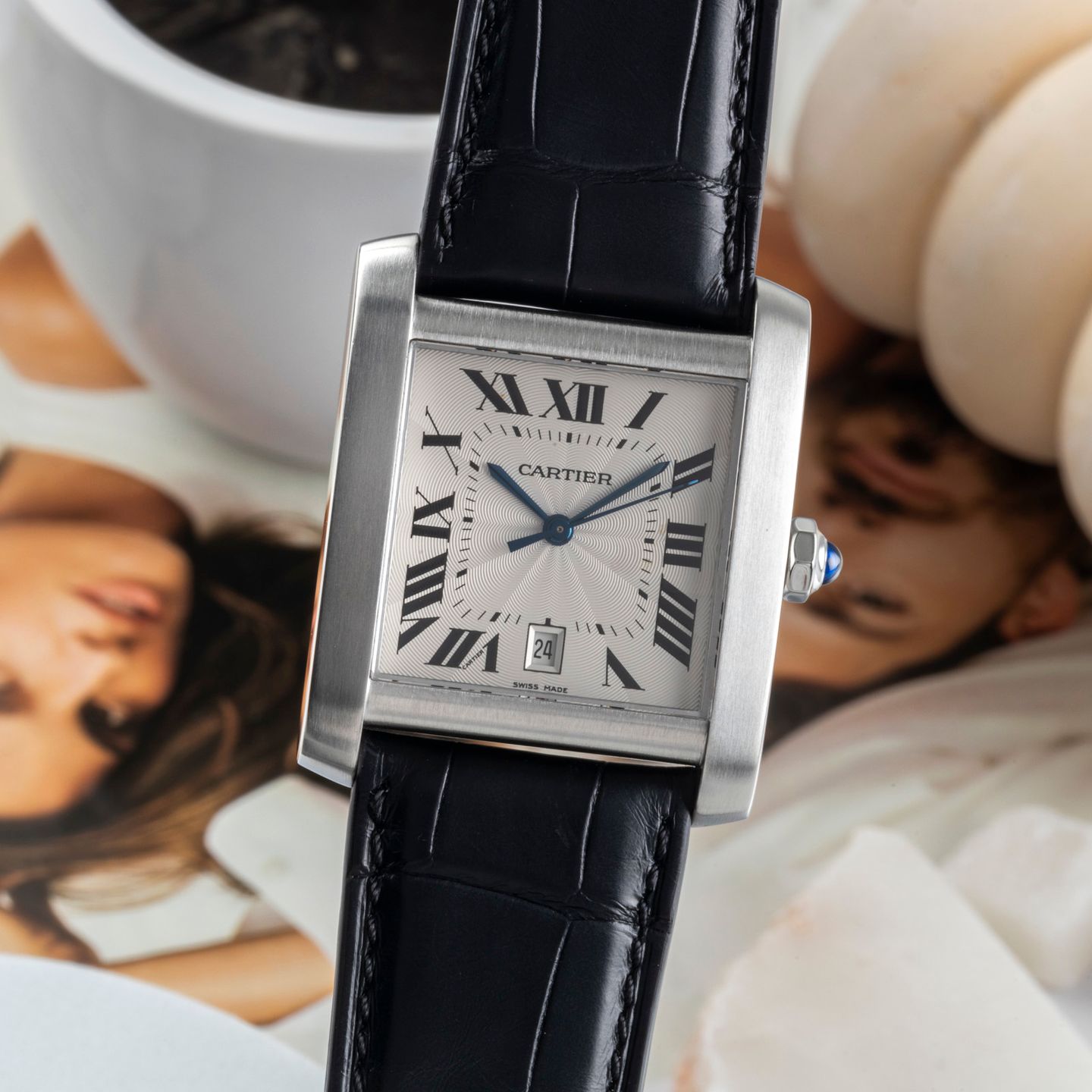 Cartier Tank Française W5101755 (2005) - 30 mm Steel case (3/8)