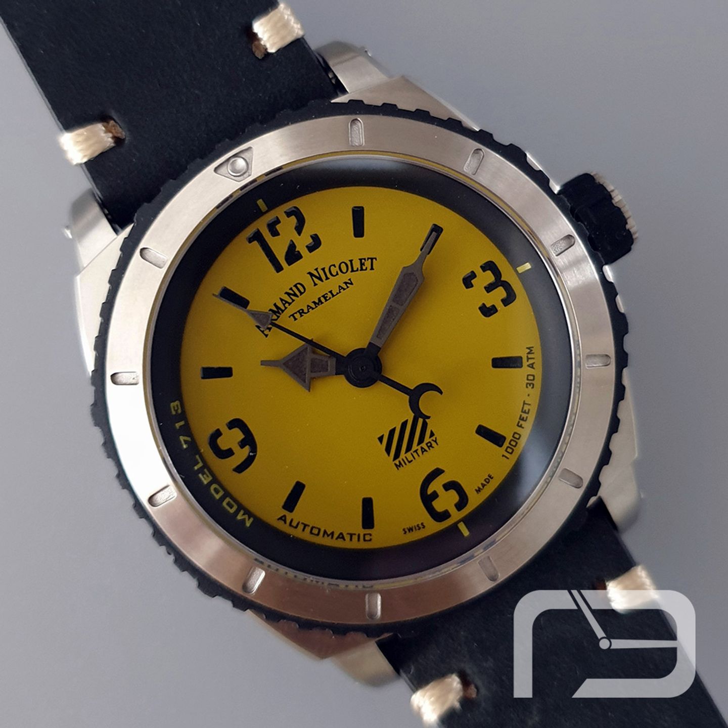 Armand Nicolet SO5 A713PGN-VN-PK4140NR (2024) - Yellow dial 46 mm Steel case (2/8)