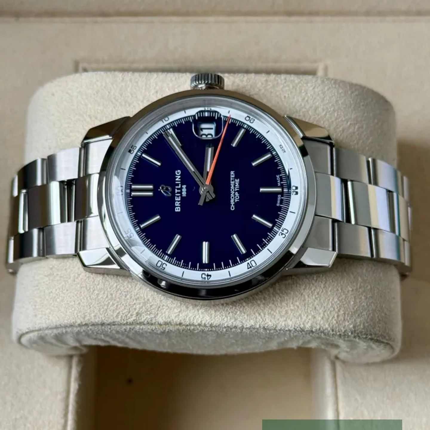Breitling Top Time AB3113A71C1A1 (2025) - Blue dial 38 mm Steel case (5/7)