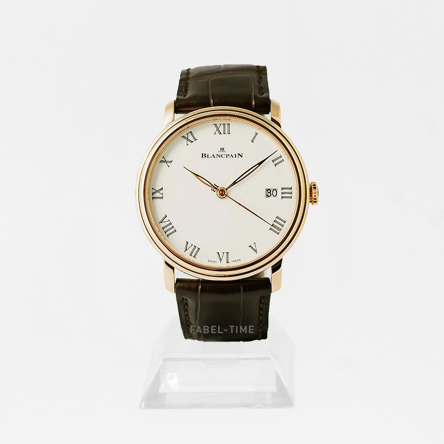 Blancpain Villeret 6630-3631-55B (2024) - Wit wijzerplaat 42mm Roségoud (1/1)