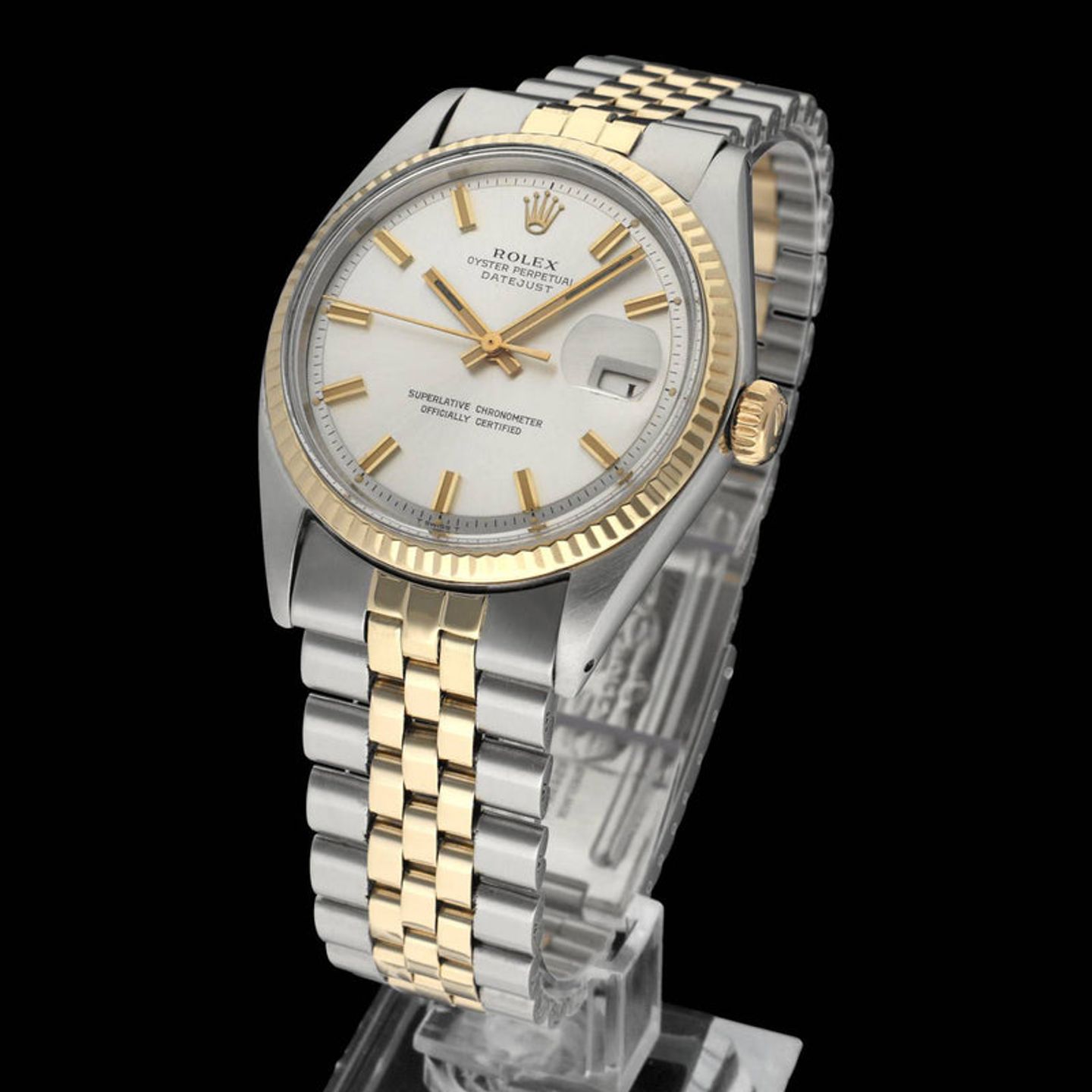 Rolex Datejust 1601 (1970) - Silver dial 36 mm Gold/Steel case (2/7)