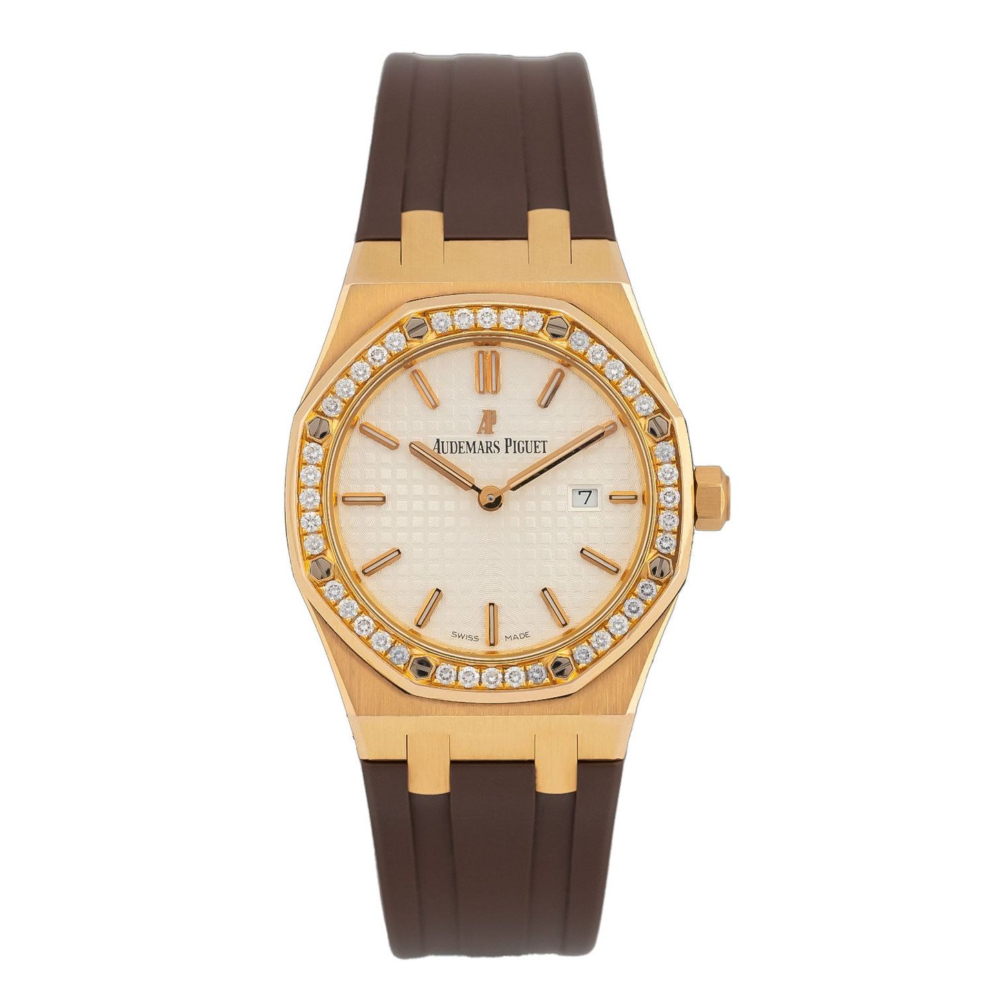 Audemars Piguet Royal Oak 67651OR.ZZ.D010CA.01 (2015) - Silver dial 33 mm Rose Gold case (5/6)