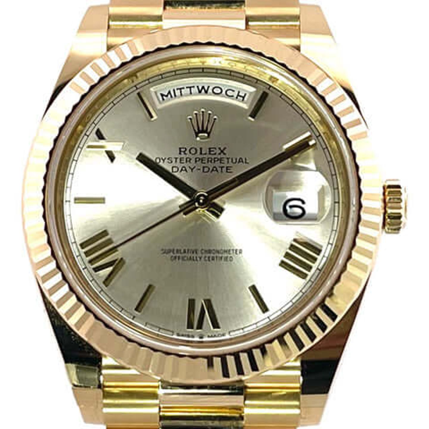 Rolex Day-Date 40 228238 (2022) - Zilver wijzerplaat 40mm Geelgoud (1/8)