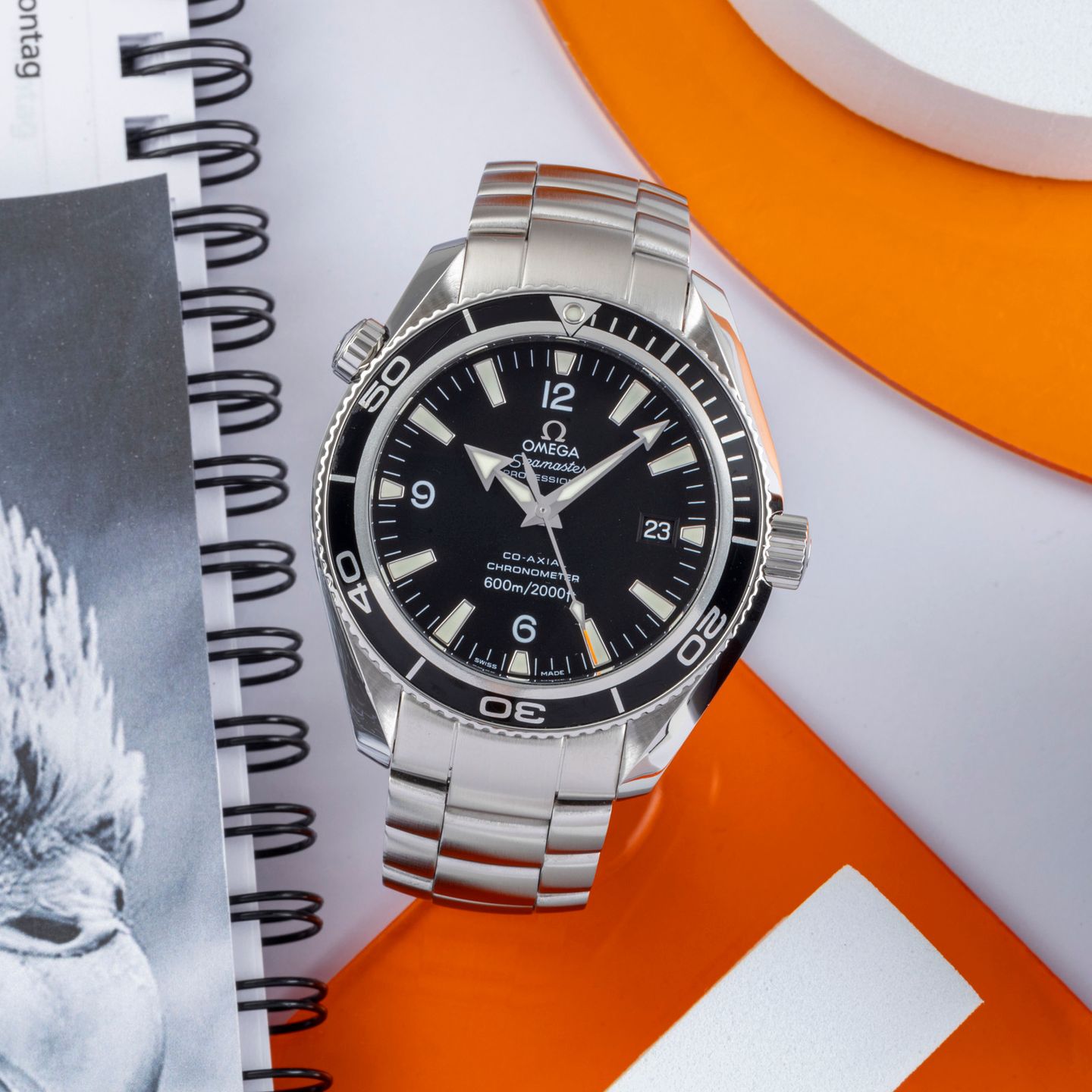 Omega Seamaster Planet Ocean 2201.50.00 (2006) - Zwart wijzerplaat 42mm Staal (1/8)