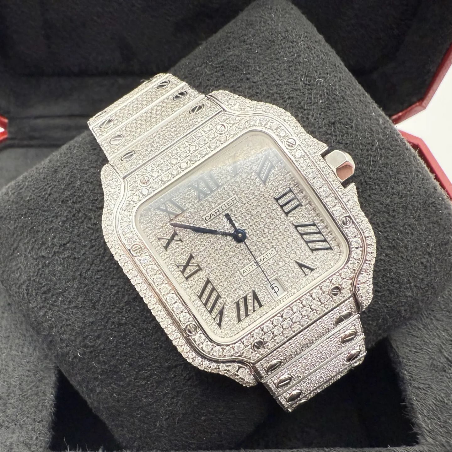Cartier Santos WSSA0018 (2020) - Zilver wijzerplaat 40mm Staal (1/8)