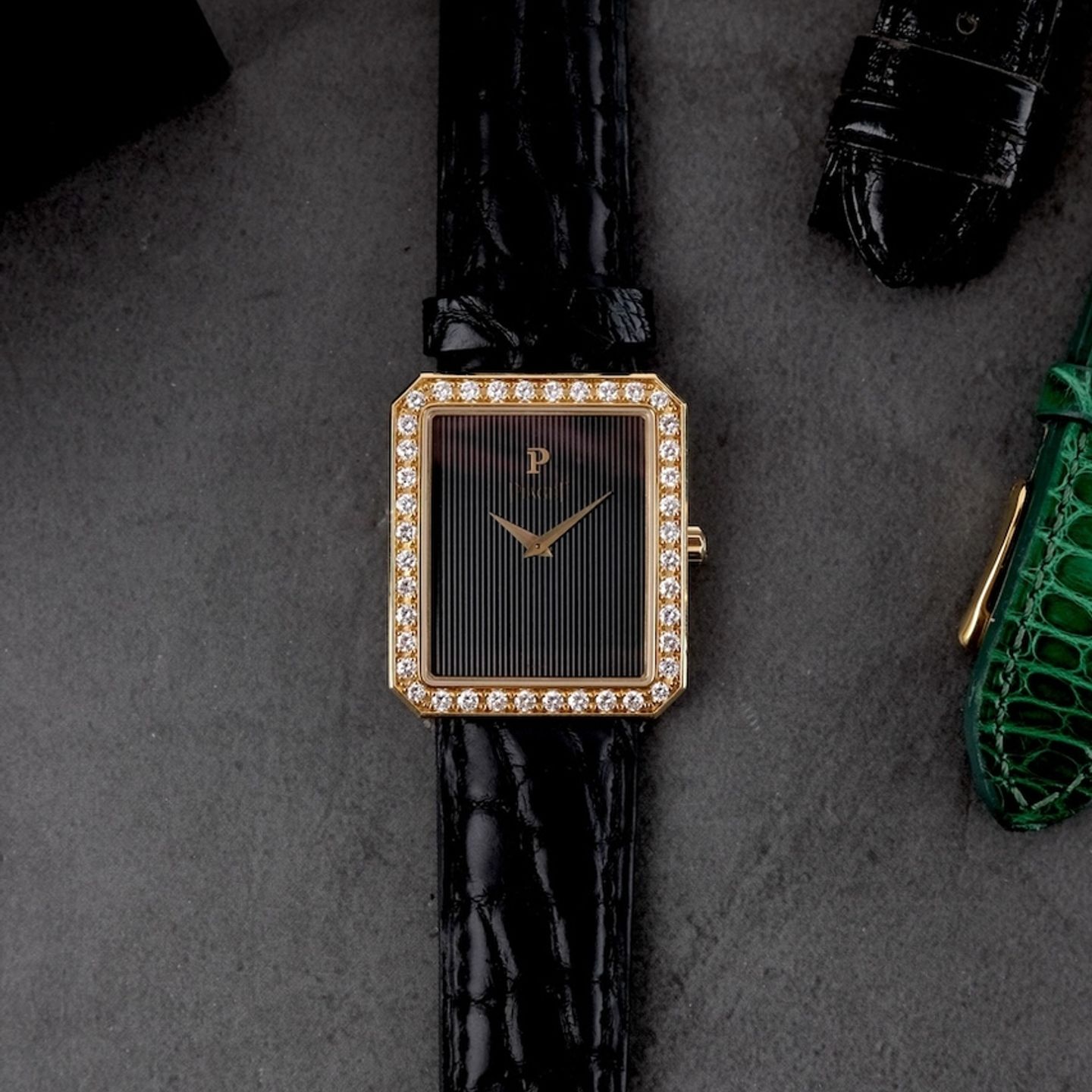 Piaget Protocole 90155 (Onbekend (willekeurig serienummer)) - Zwart wijzerplaat 26mm Geelgoud (5/8)