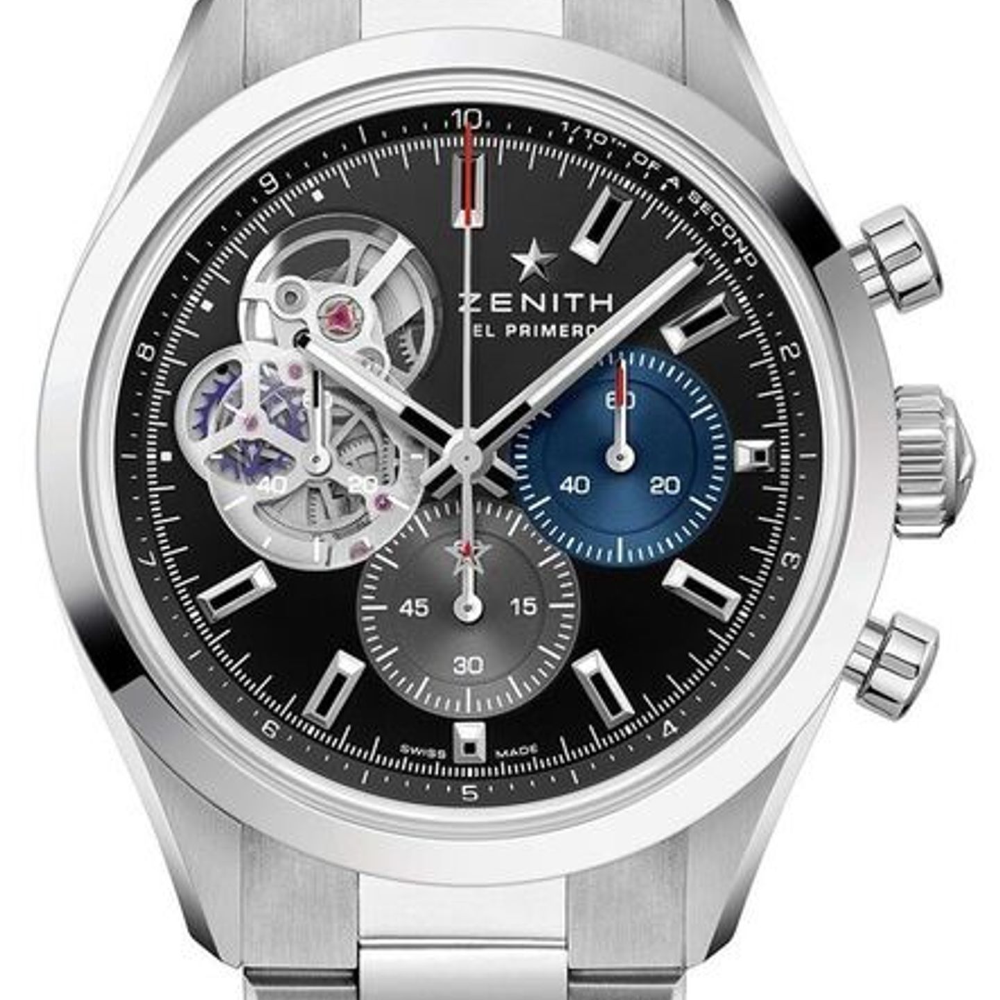 Zenith El Primero Chronomaster 03.3300.3604/21.M3300 (2026) - Zwart wijzerplaat 40mm Staal (1/1)