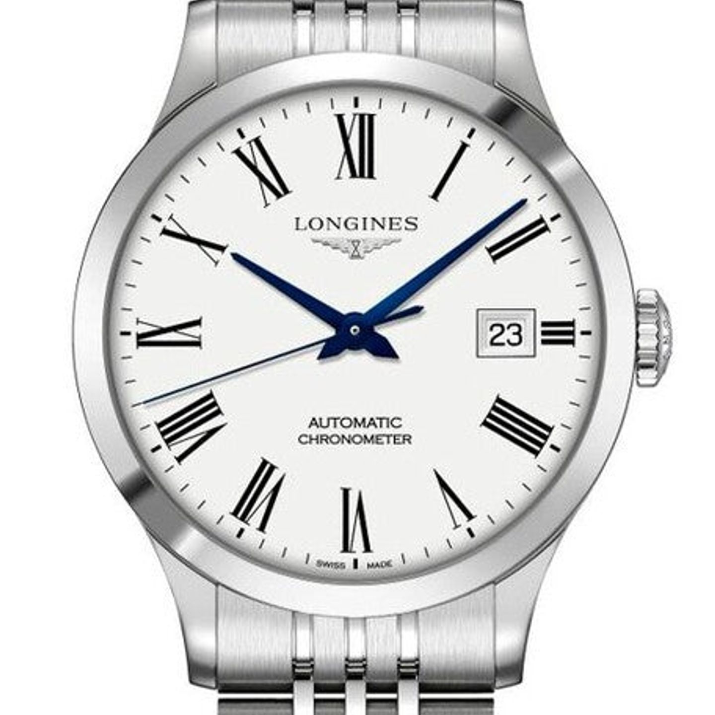 Longines Record L2.820.4.11.6 (2026) - White dial 39 mm Steel case (1/1)