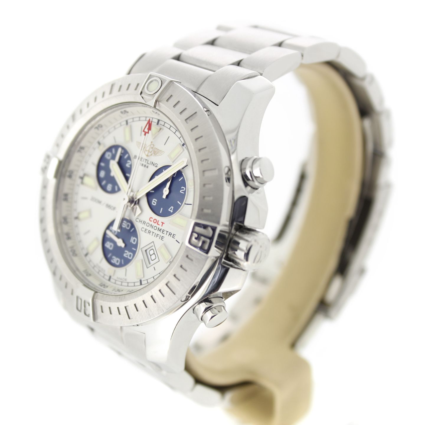 Breitling Colt Chronograph A7338811/G790-173A (2016) - Wit wijzerplaat 44mm Staal (5/7)