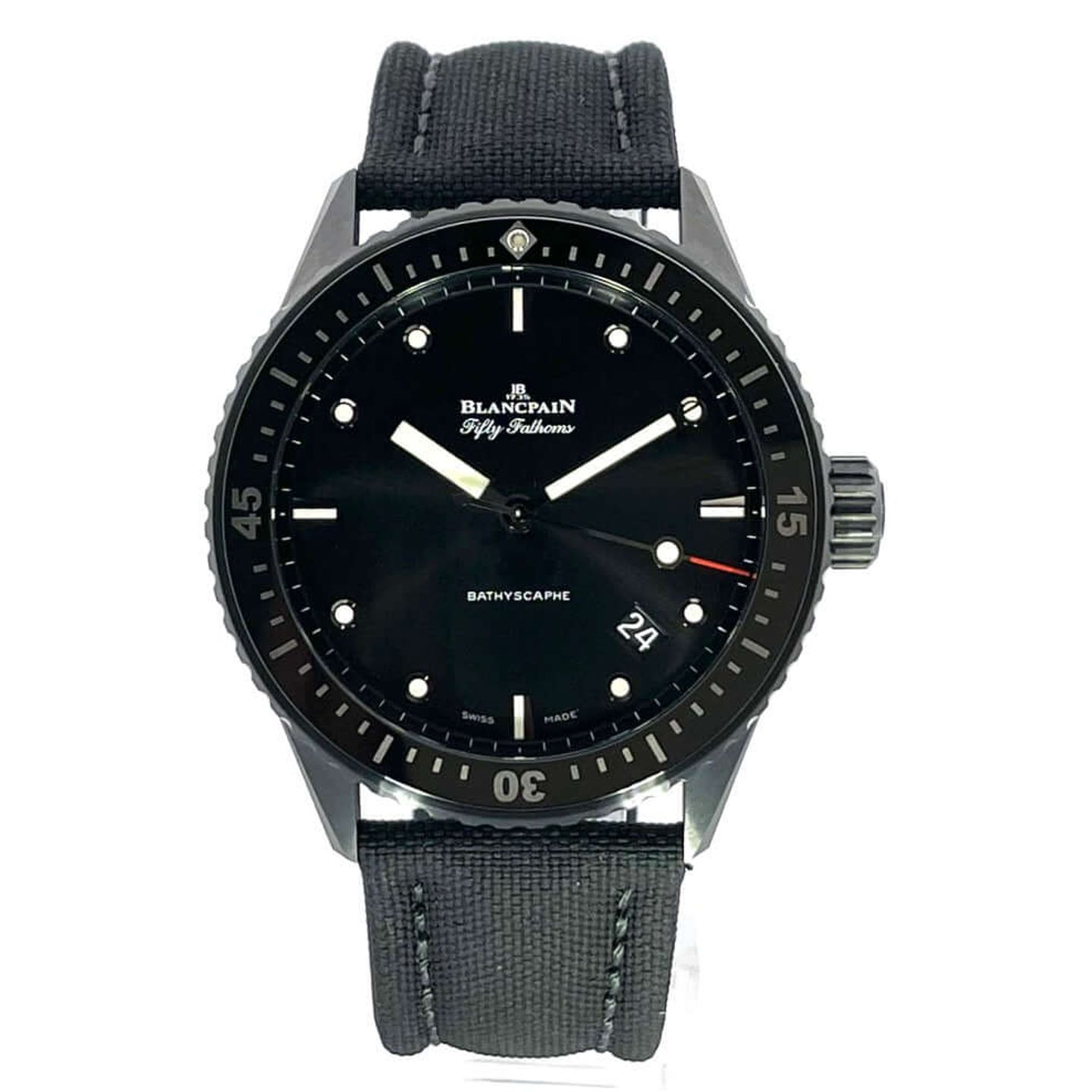 Blancpain Fifty Fathoms Bathyscaphe 5000-0130-B52A (2024) - Black dial 44 mm Ceramic case (2/8)