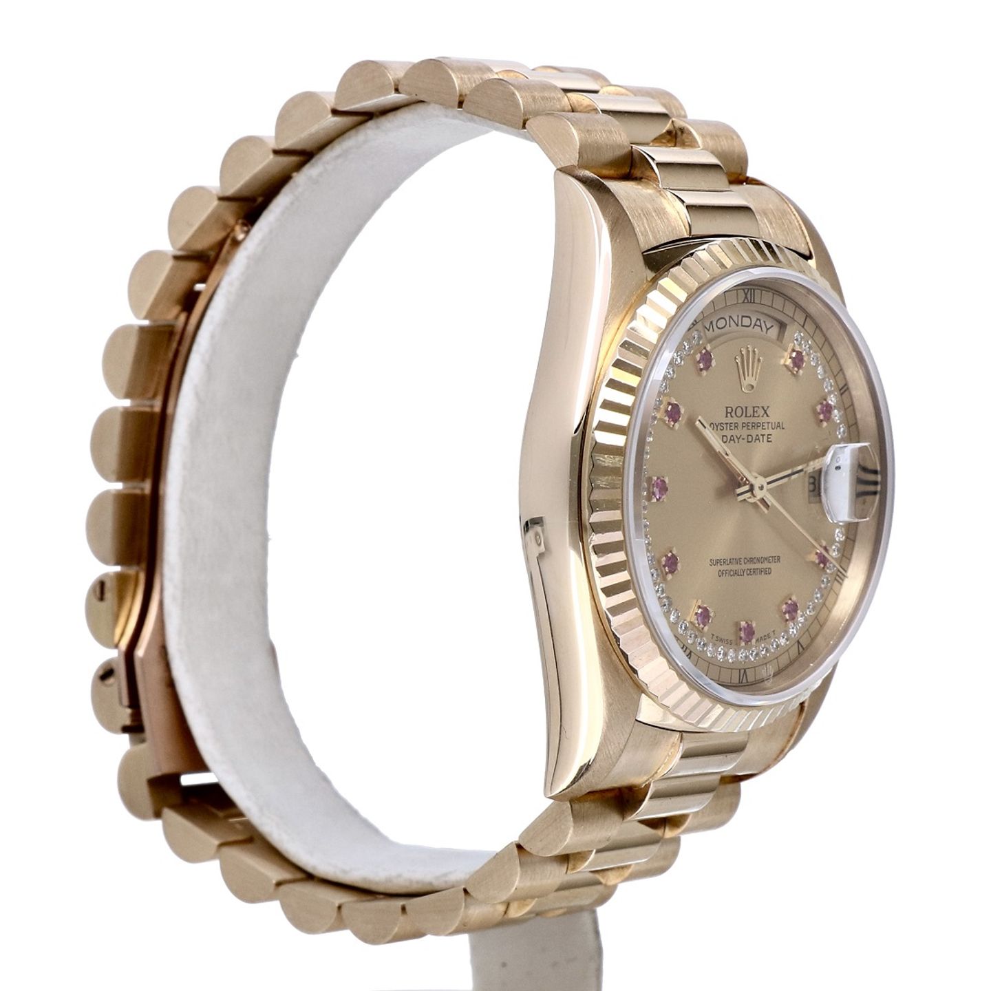 Rolex Day-Date 36 18238 (1990) - Champagne dial 36 mm Yellow Gold case (8/8)