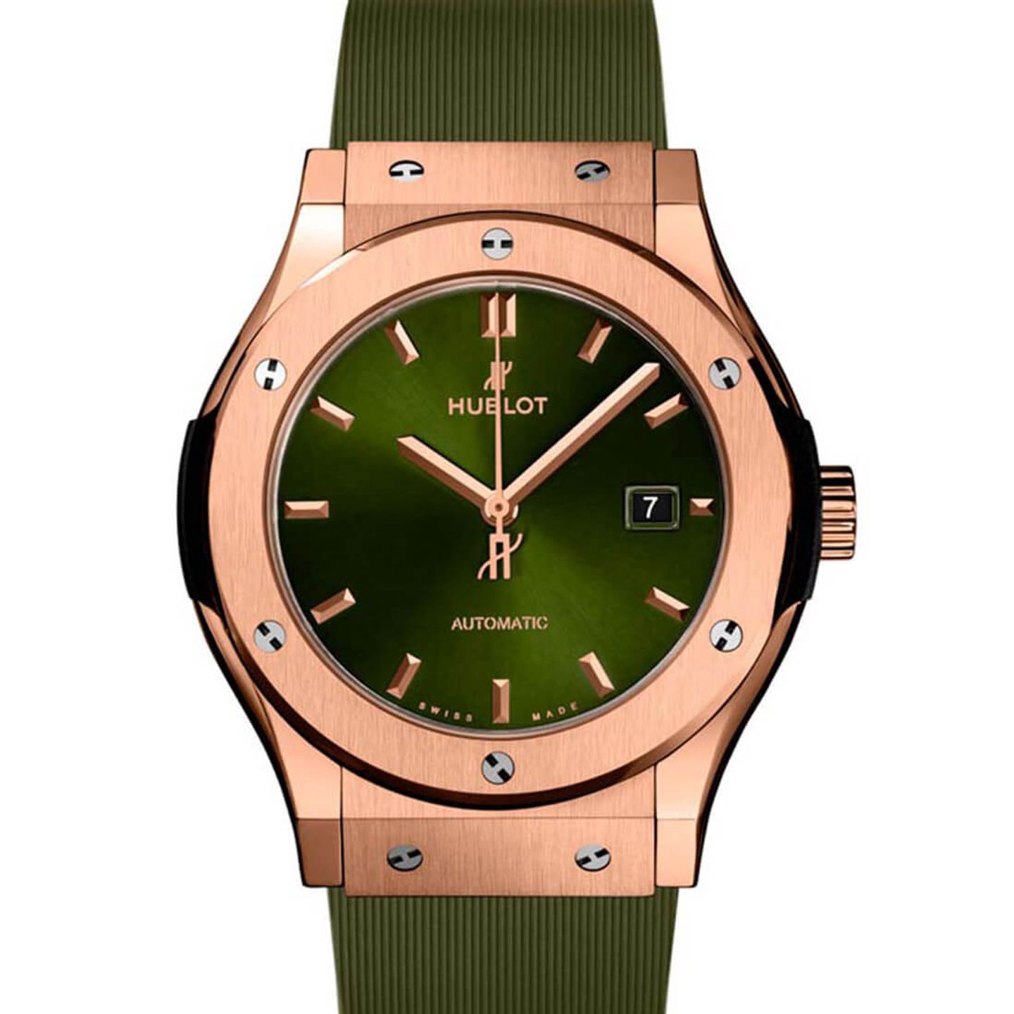 Hublot Classic Fusion 542.OX.8980.RX (2024) - Groen wijzerplaat 42mm Roségoud (1/3)