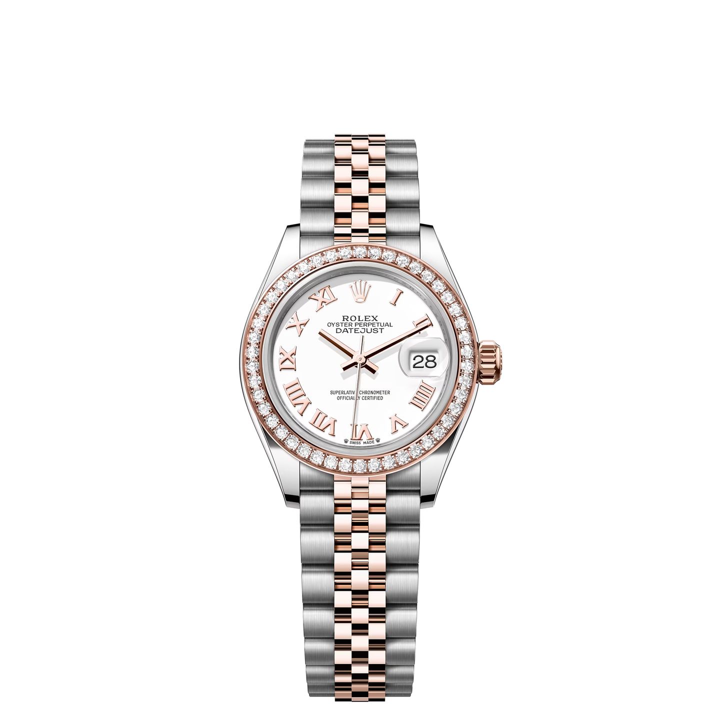 Rolex Lady-Datejust 279381RBR (2024) - Wit wijzerplaat 28mm Staal (1/1)