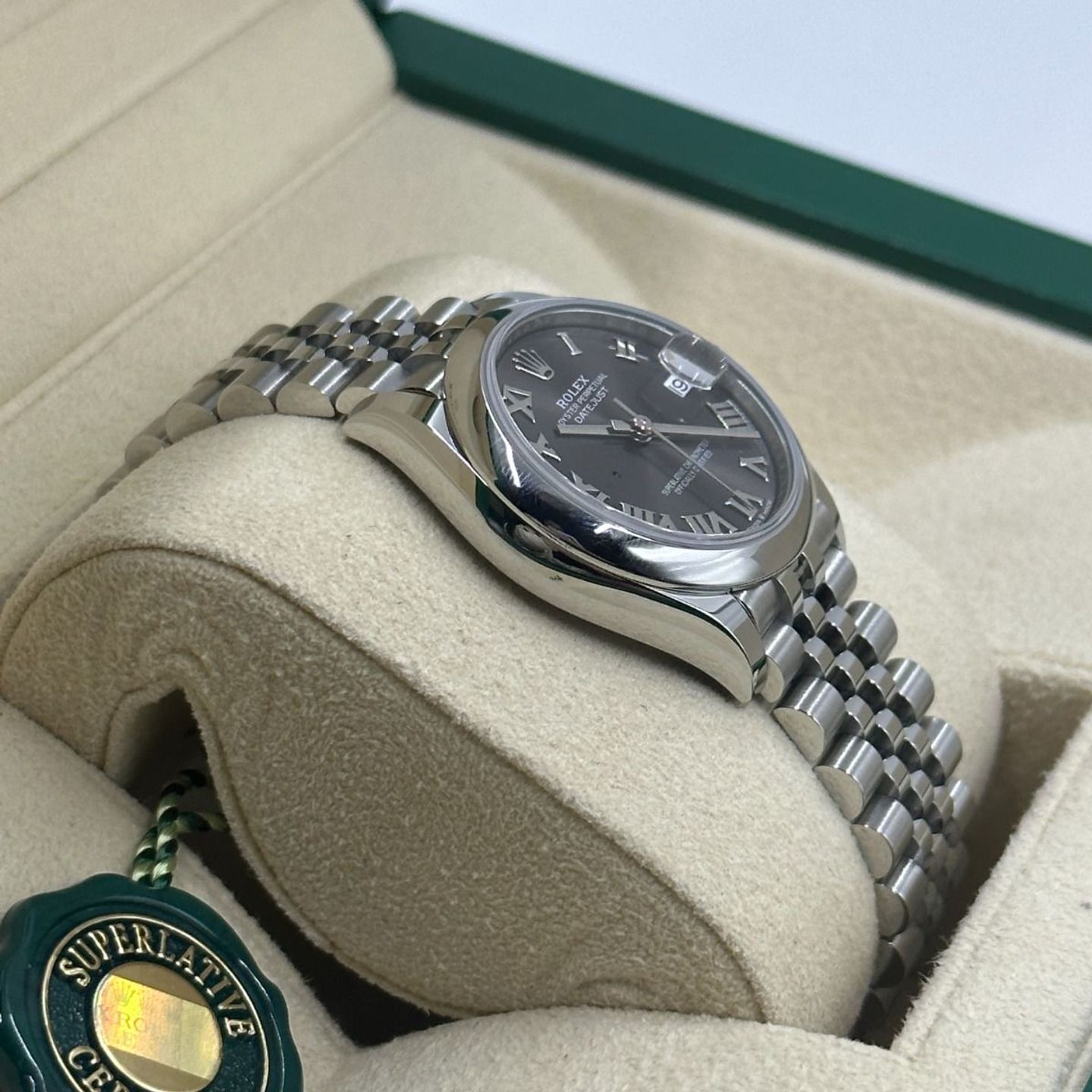 Rolex Datejust 31 278240 (2024) - Grey dial 31 mm Steel case (7/8)