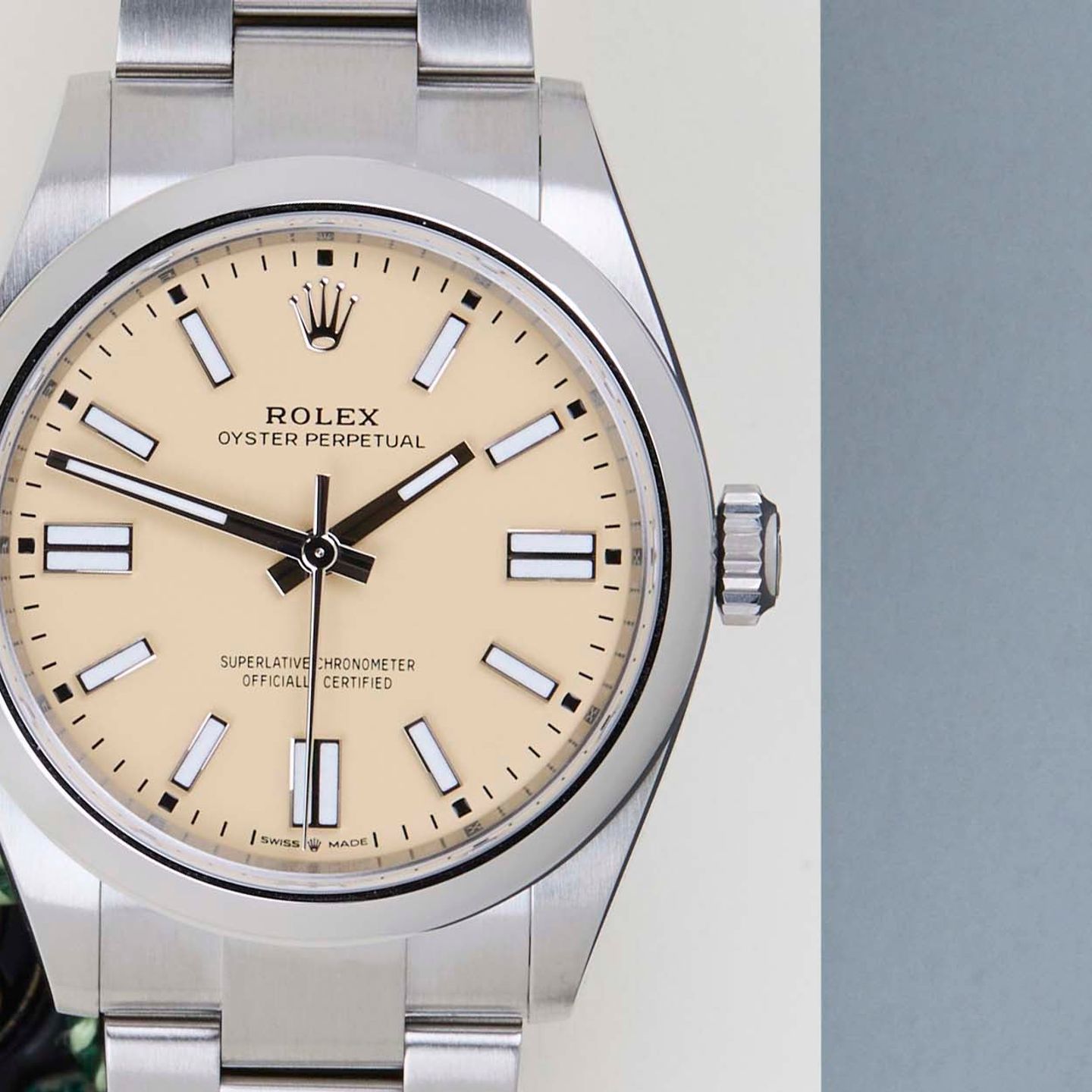 Rolex Oyster Perpetual 41 134300 (2026) - Beige wijzerplaat 41mm Staal (5/8)