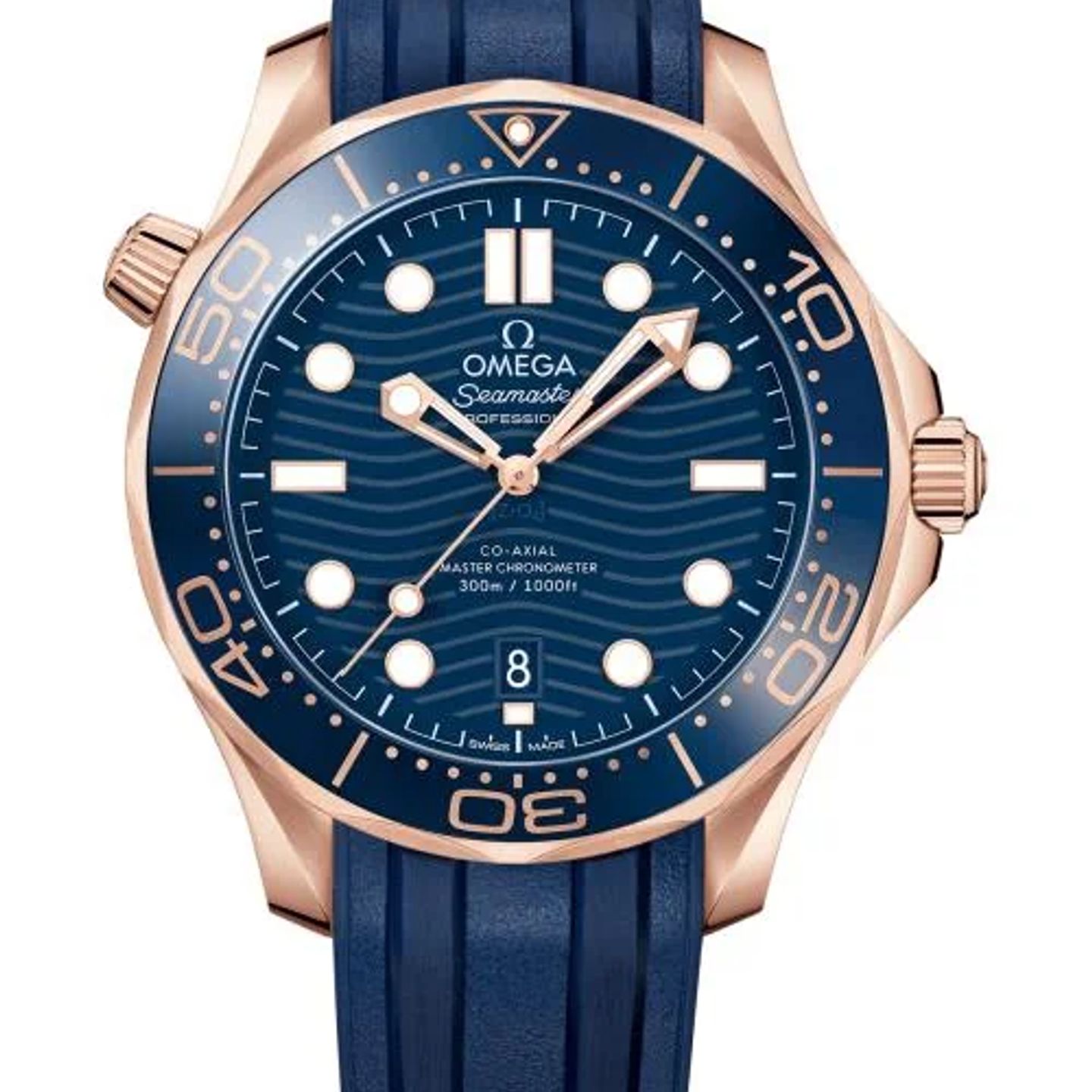 Omega Seamaster Diver 300 M 210.62.42.20.03.001 (2026) - Blauw wijzerplaat 42mm Roségoud (1/1)